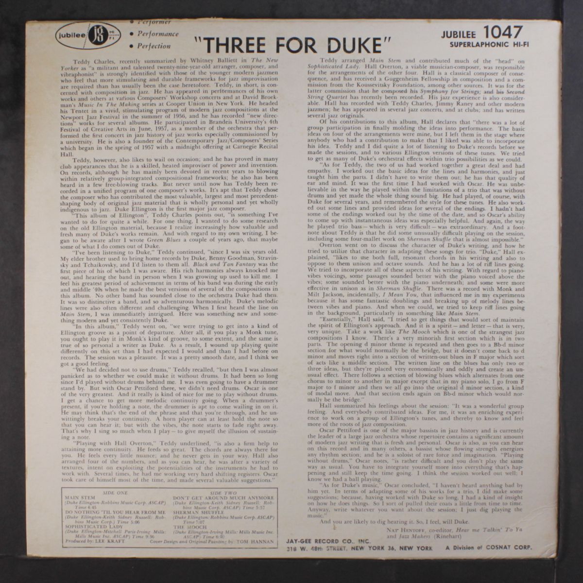 three for duke by TEDDY CHARLES
