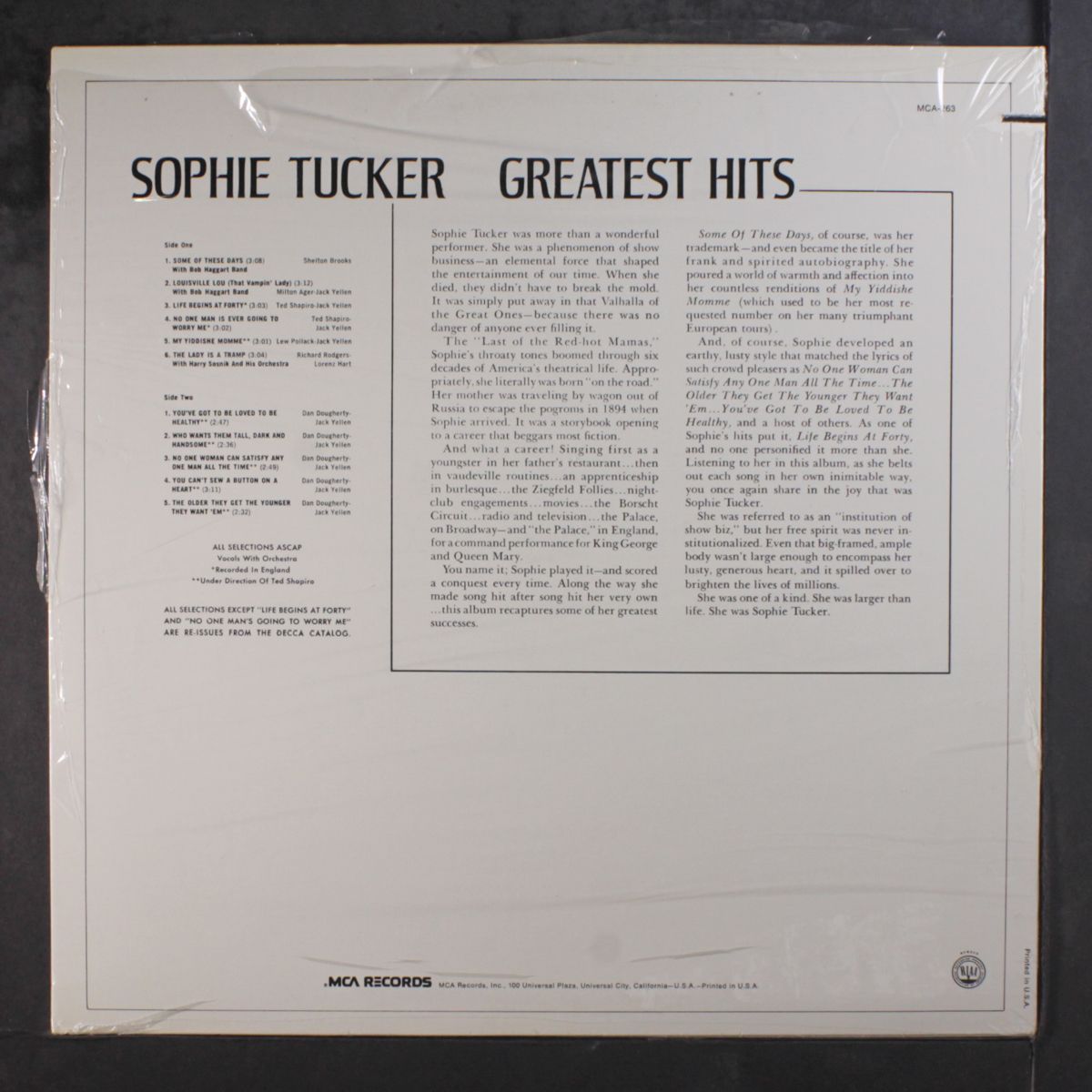 greatest hits by SOPHIE TUCKER
