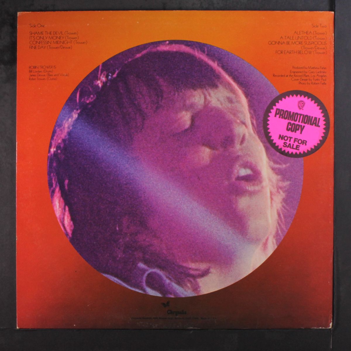 for earth below by ROBIN TROWER