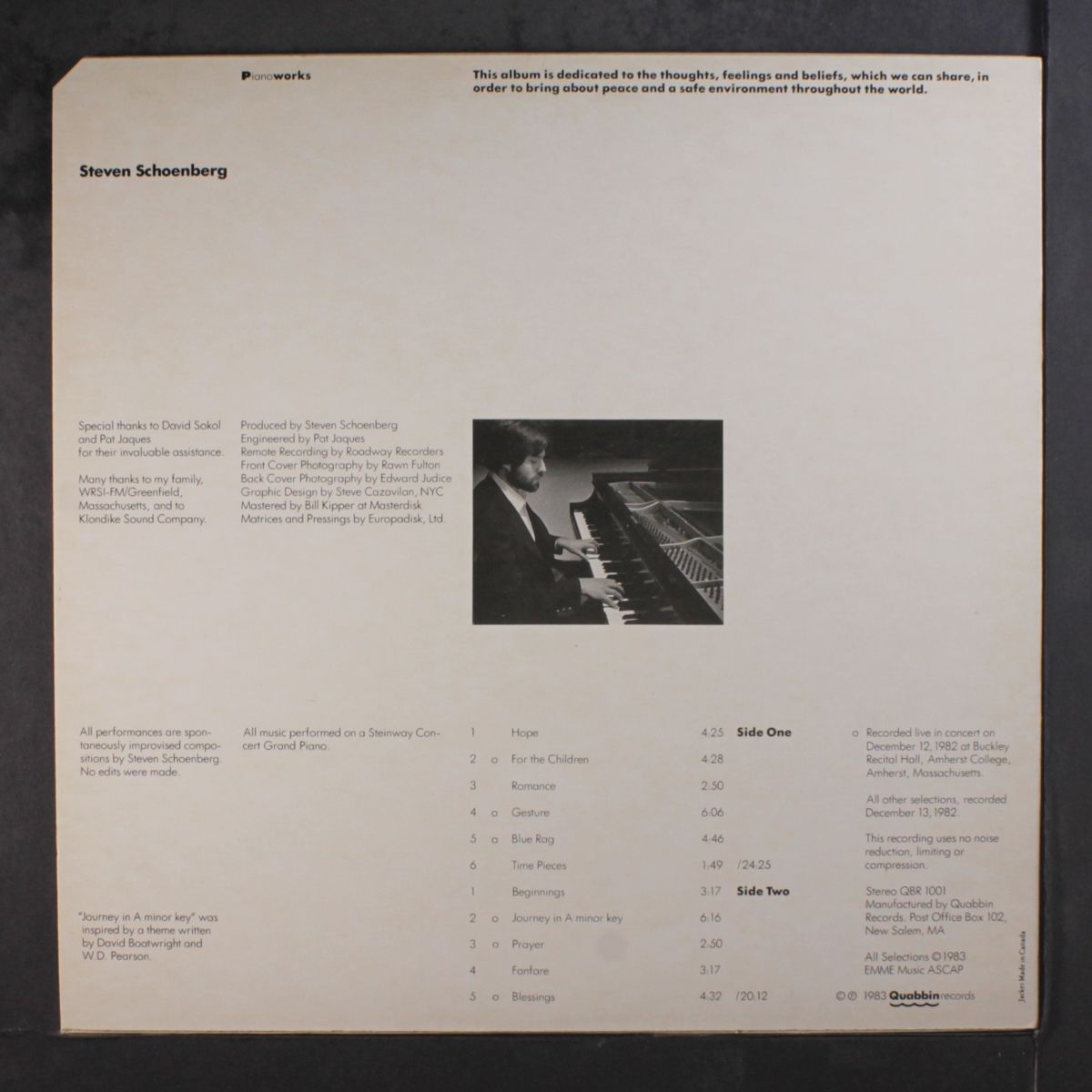 pianoworks by STEVEN SCHOENBERG