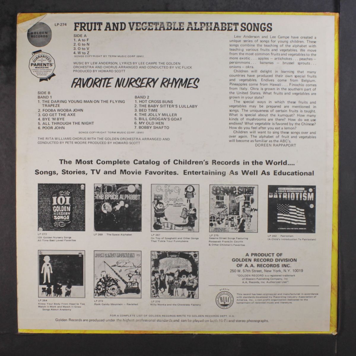 fruit and vegetable alphabet songs by GOLDEN ORCHESTRA AND CHORUS