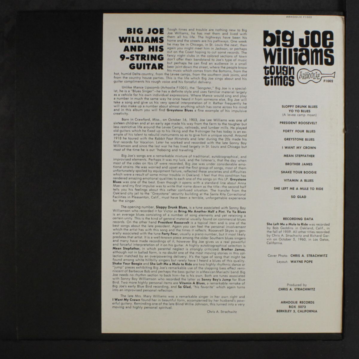 tough times by BIG JOE WILLIAMS