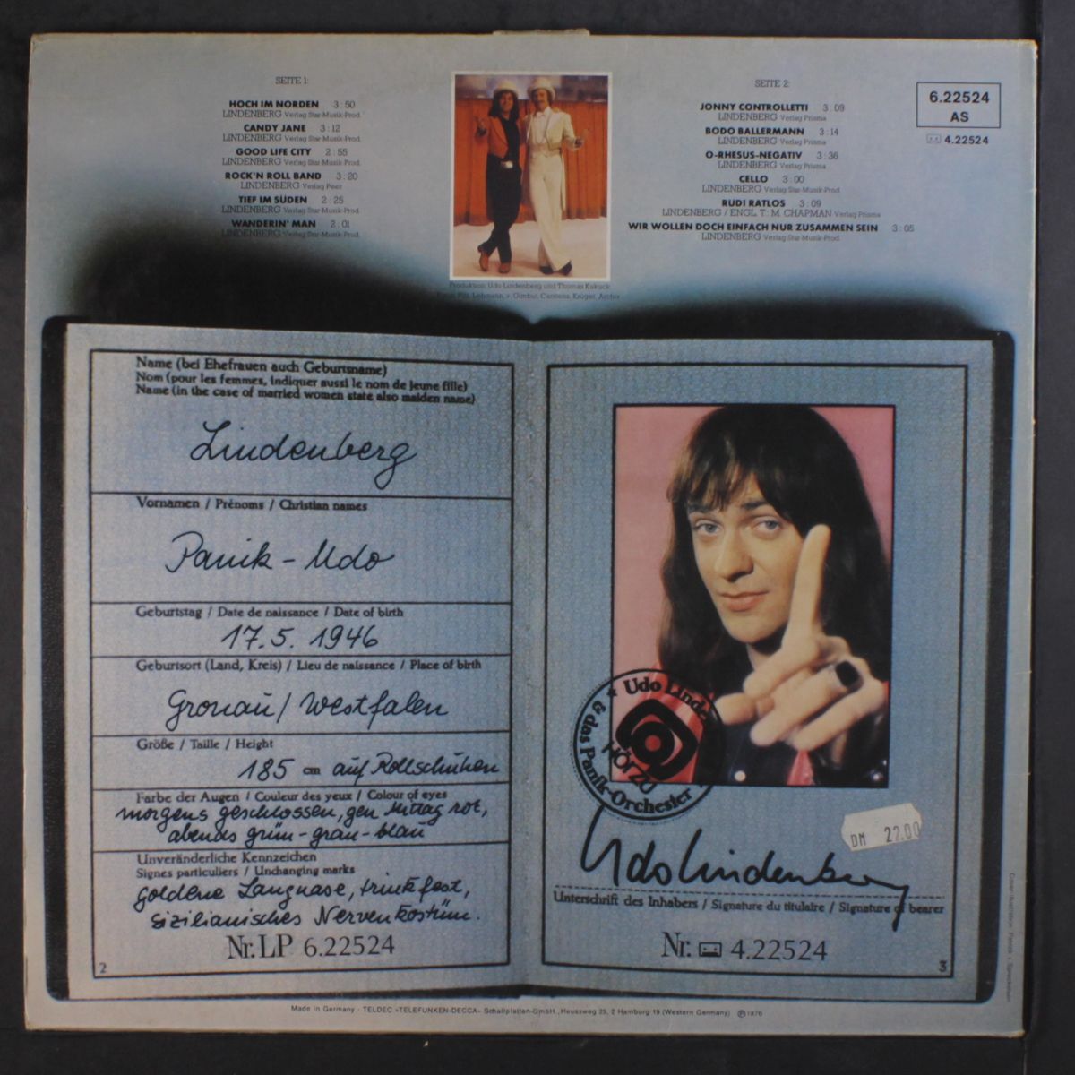 panik-udo by UDO LINDENBERG