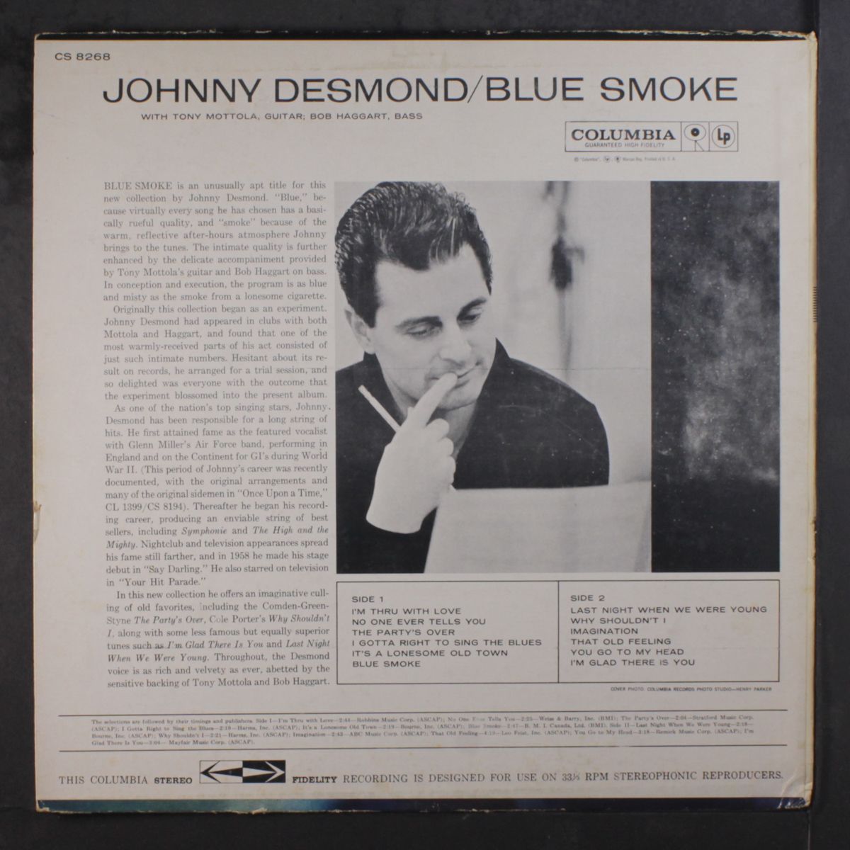 blue smoke by JOHNNY DESMOND