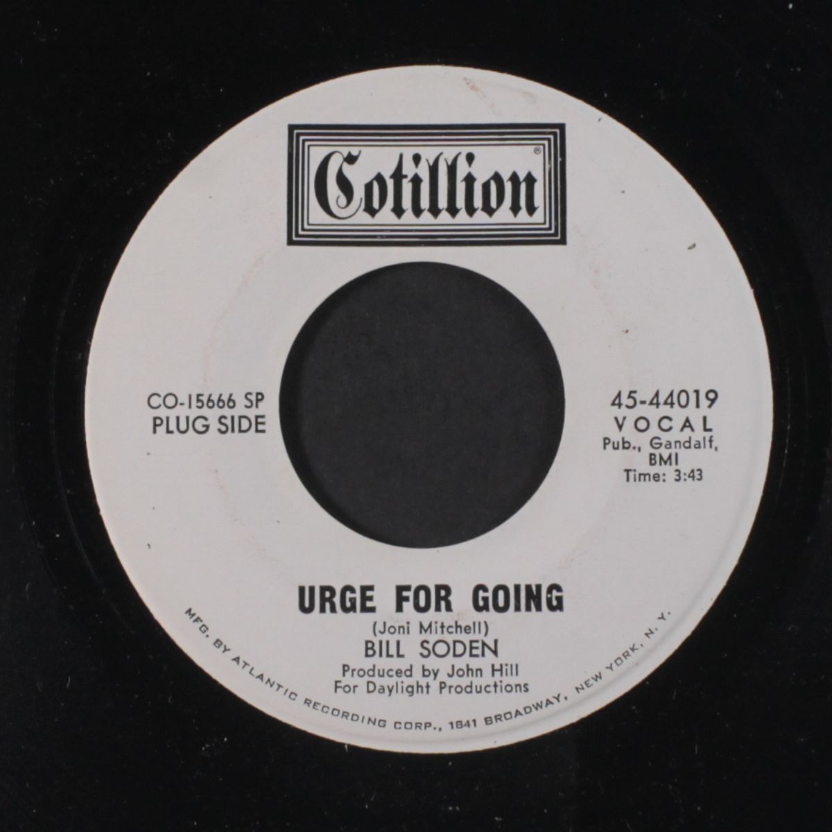 urge for going / monday morning rose by BILL SODEN