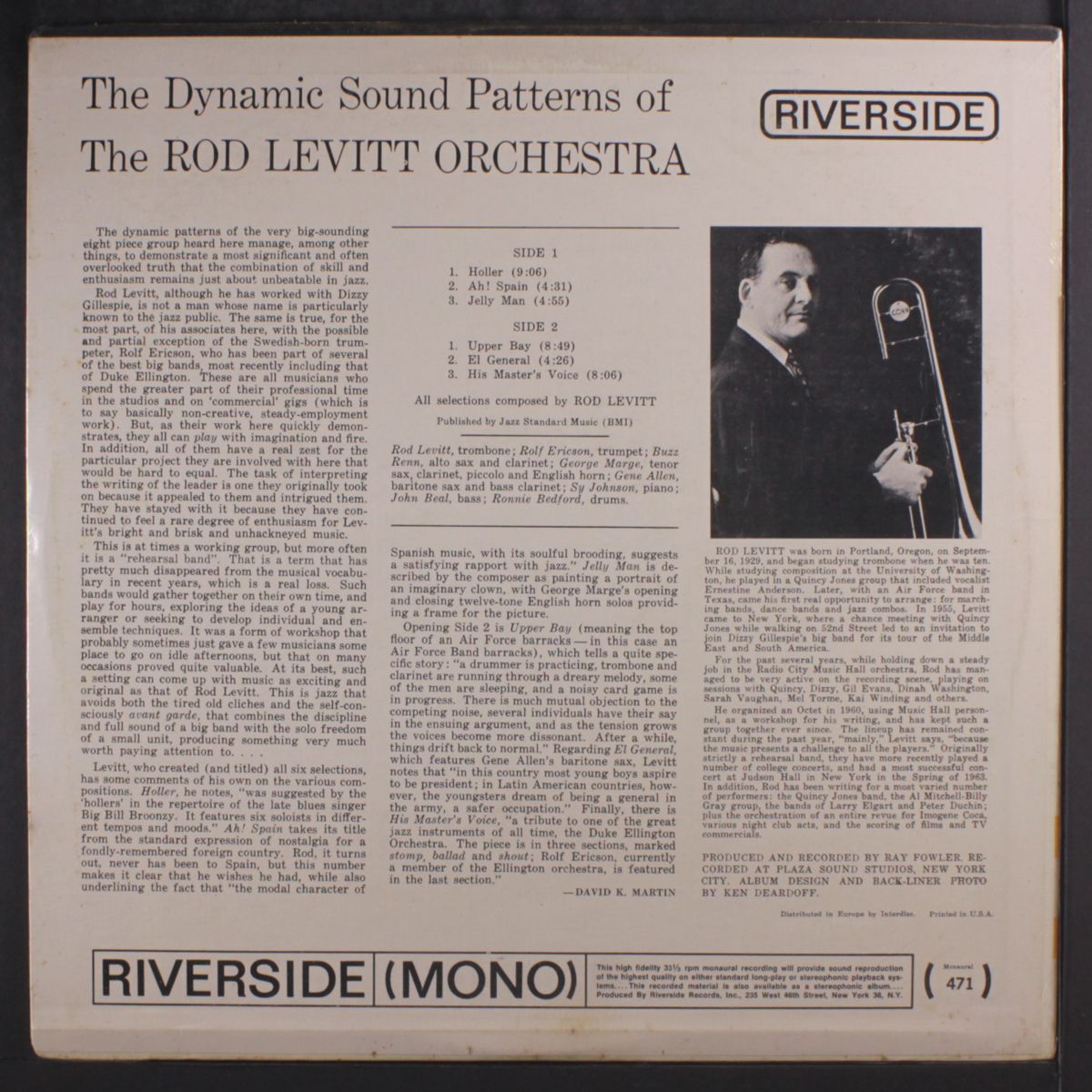 dynamic sound patterns by ROD LEVITT