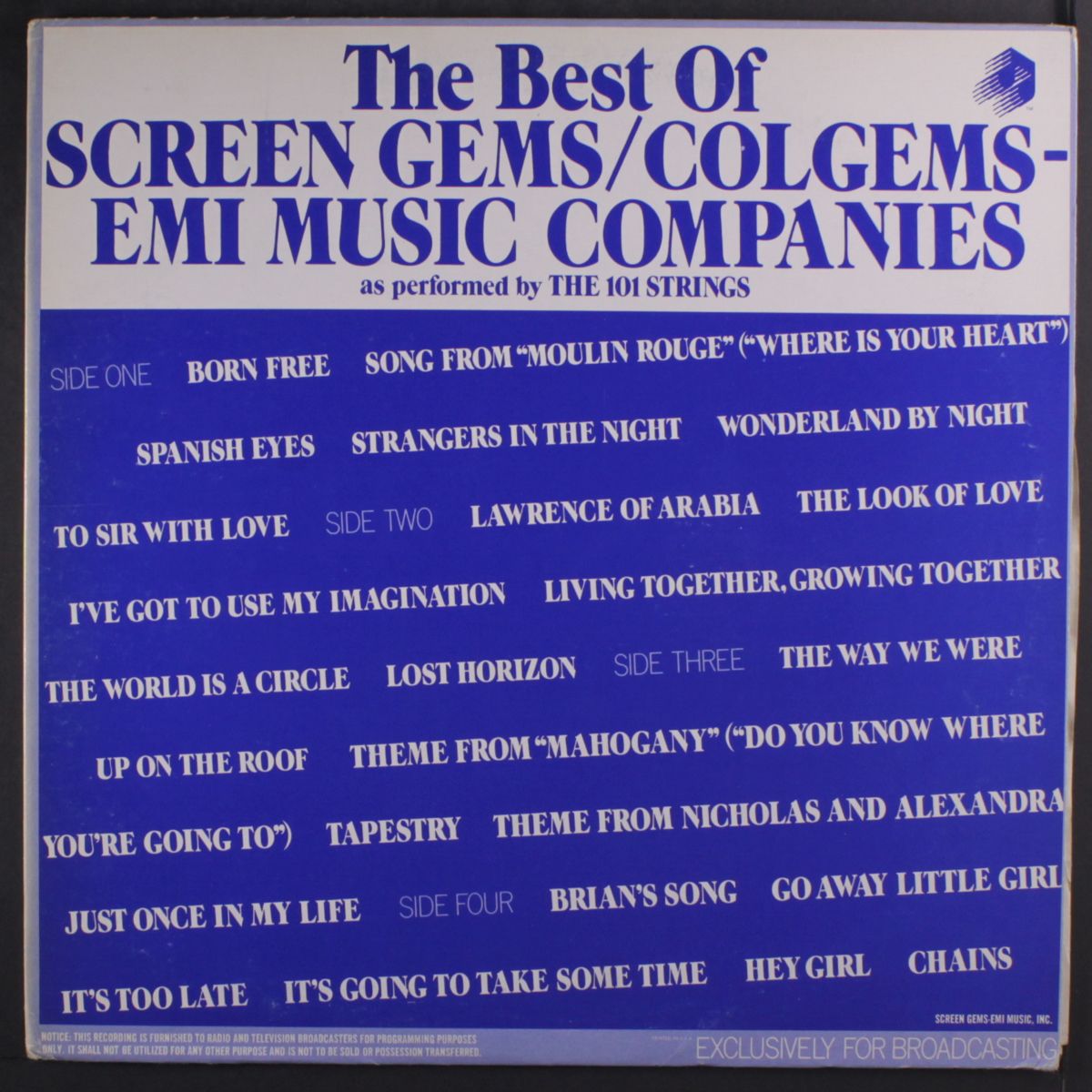 best of screen gems / colgems by 101 STRINGS