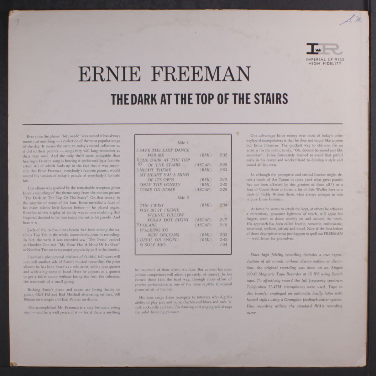 the dark at the top of the stairs by ERNIE FREEMAN