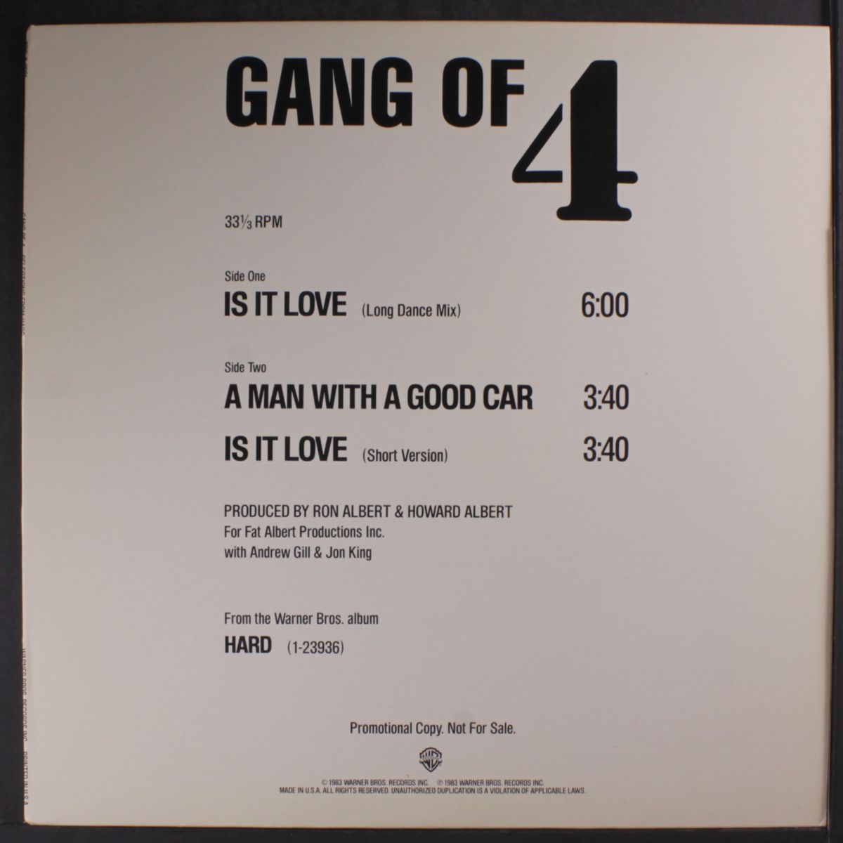 is it love by GANG OF FOUR