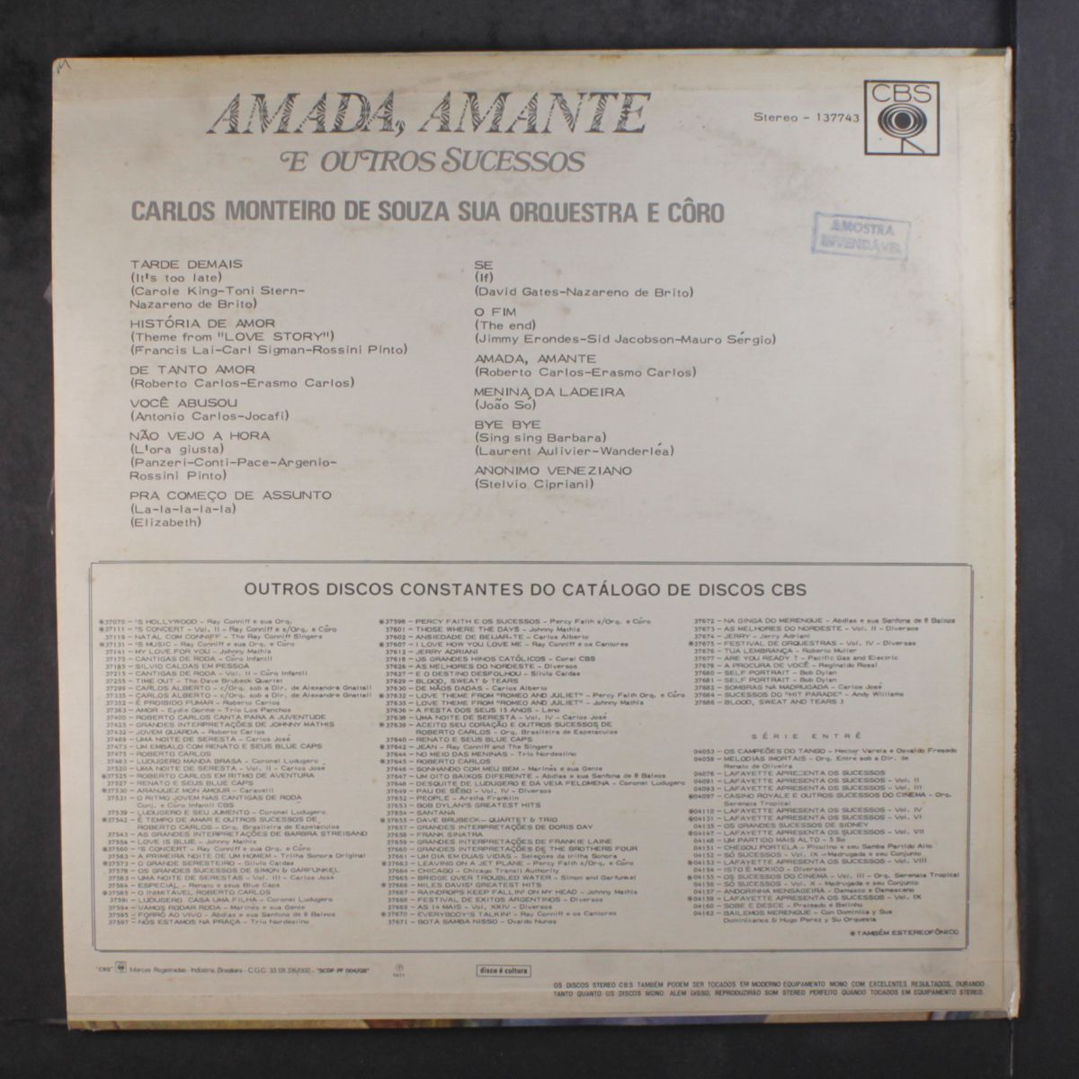 amada, amante e outros sucessos by CARLOS MONTEIRO DE SOUZA