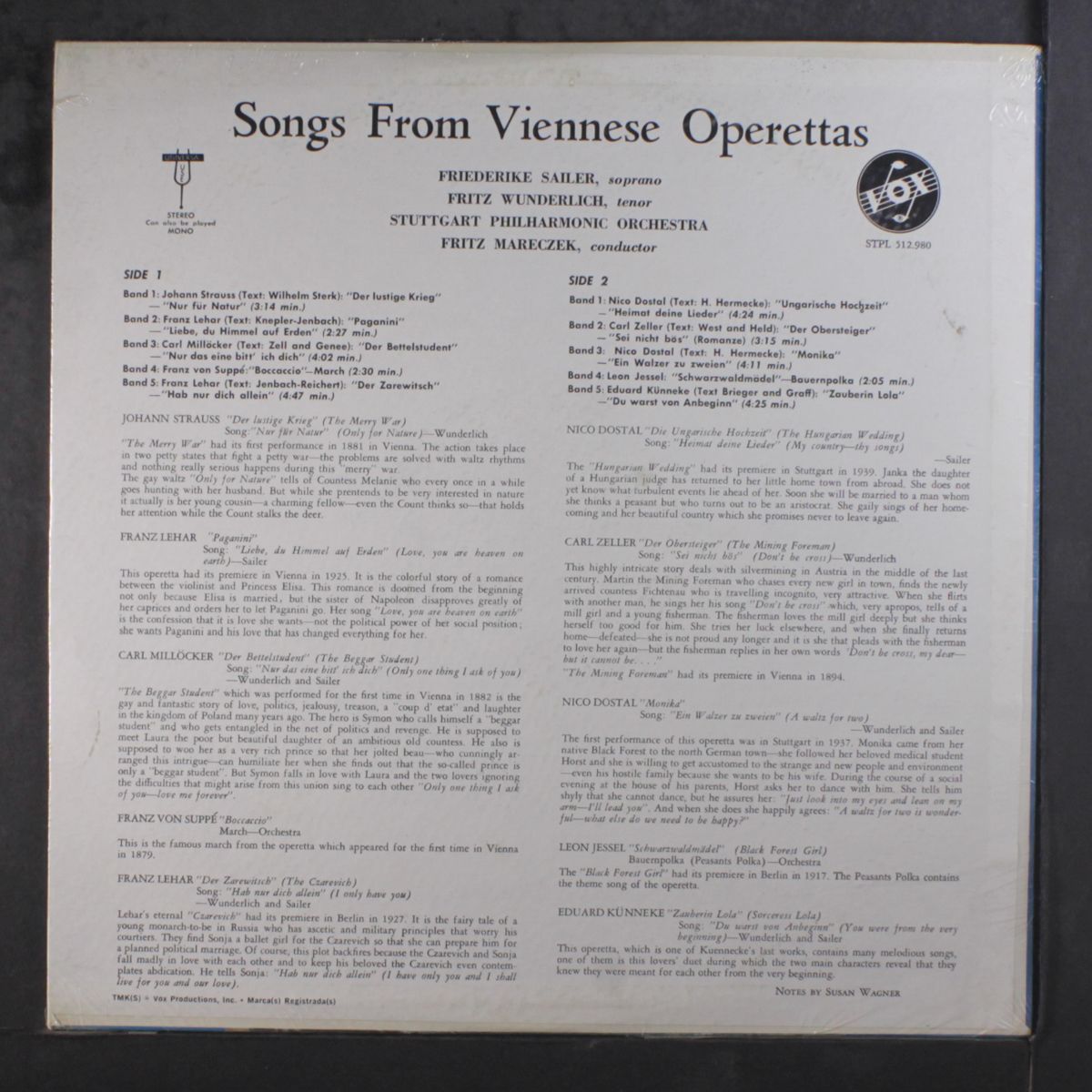 sings song sfrom vienese operettas by FRITZ WUNDERLICH