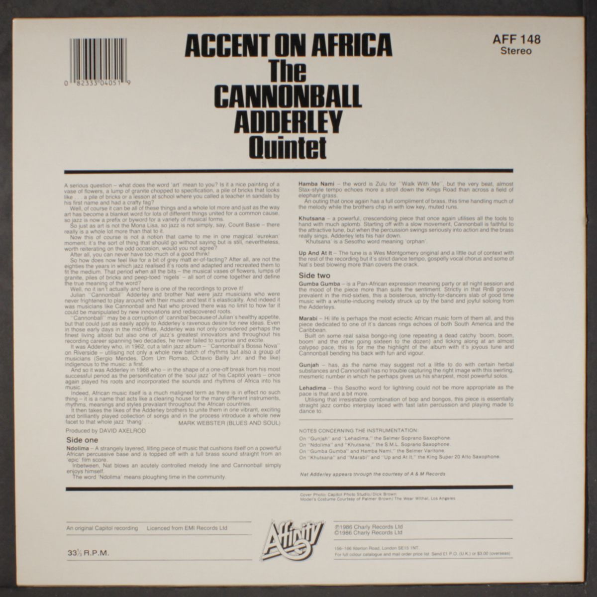 accent on africa by CANNONBALL ADDERLEY