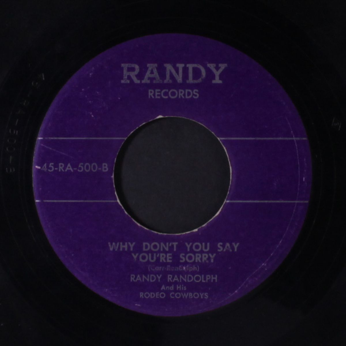smokin' and a jokin' / why don't you say you're sorry by RANDY RANDOLPH