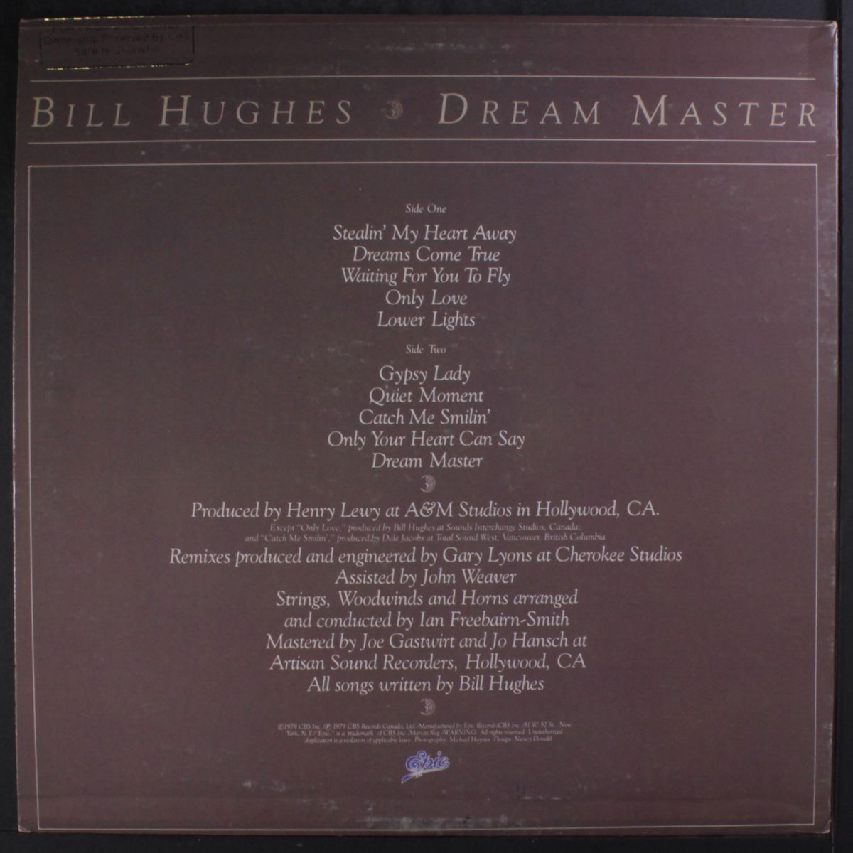 dream master by BILL HUGHES