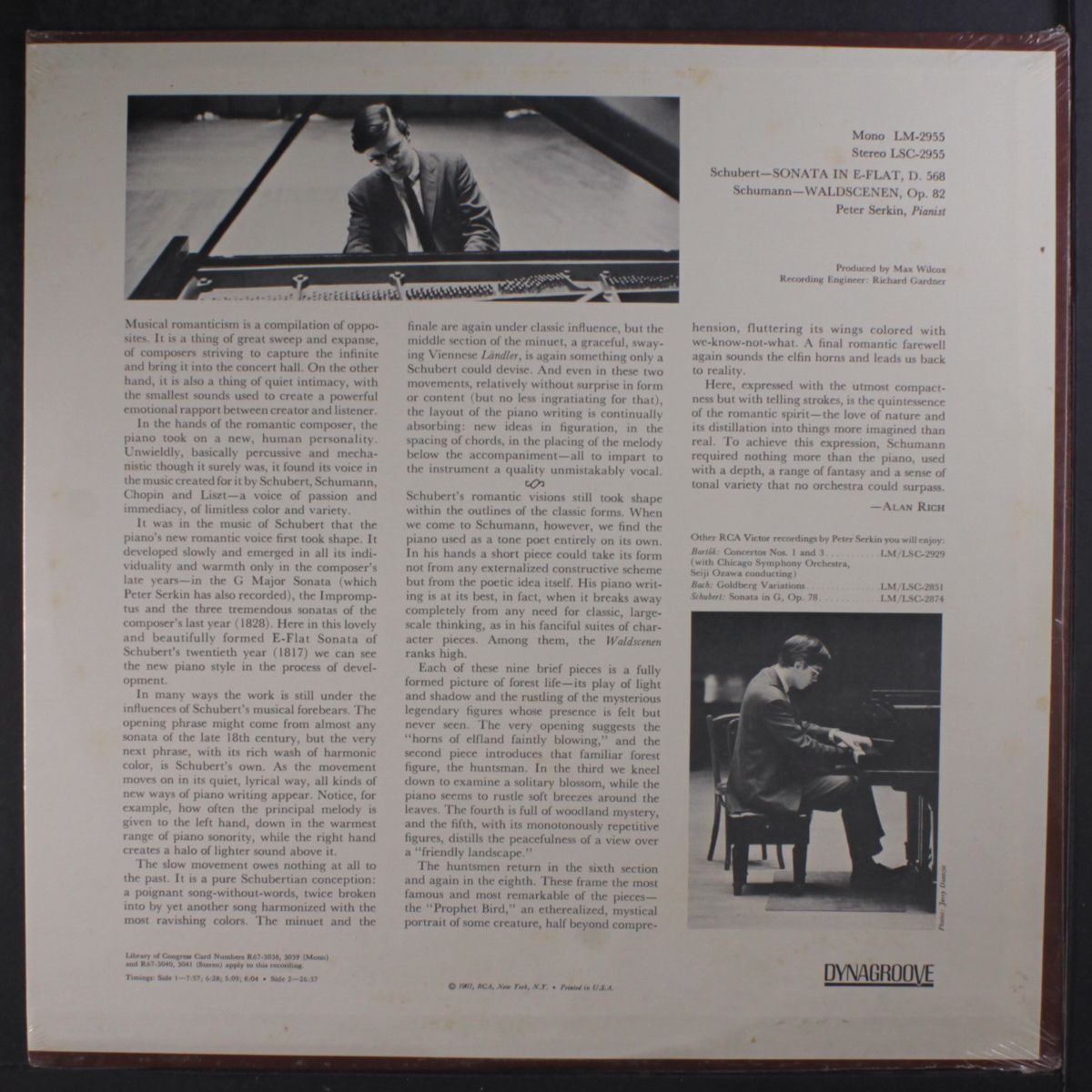 schubert: sonata in e-flat by PETER SERKIN