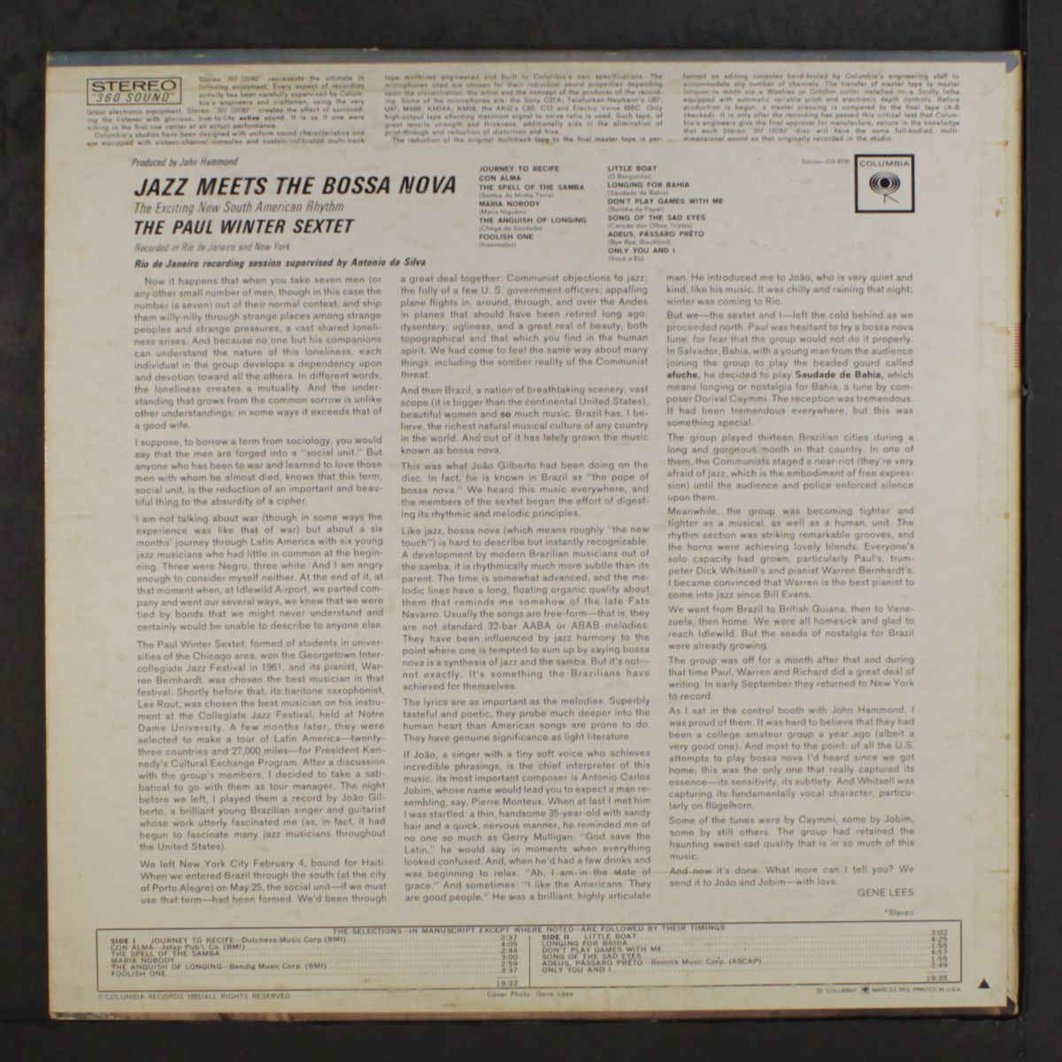 jazz meets the bossa nova by PAUL WINTER