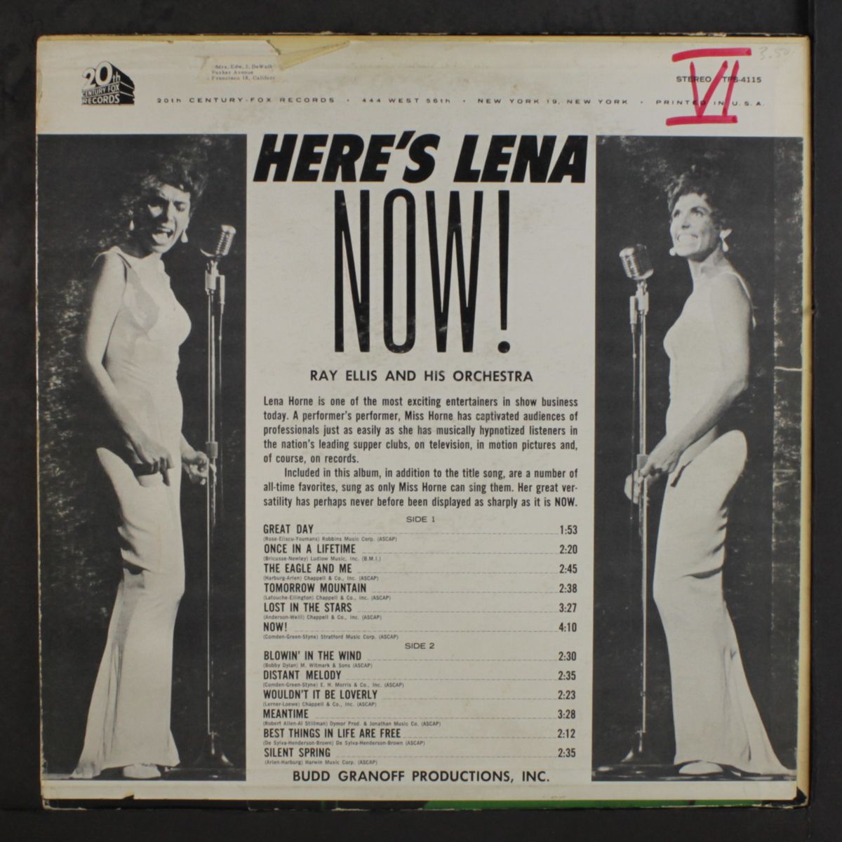 here's lena now! by LENA HORNE