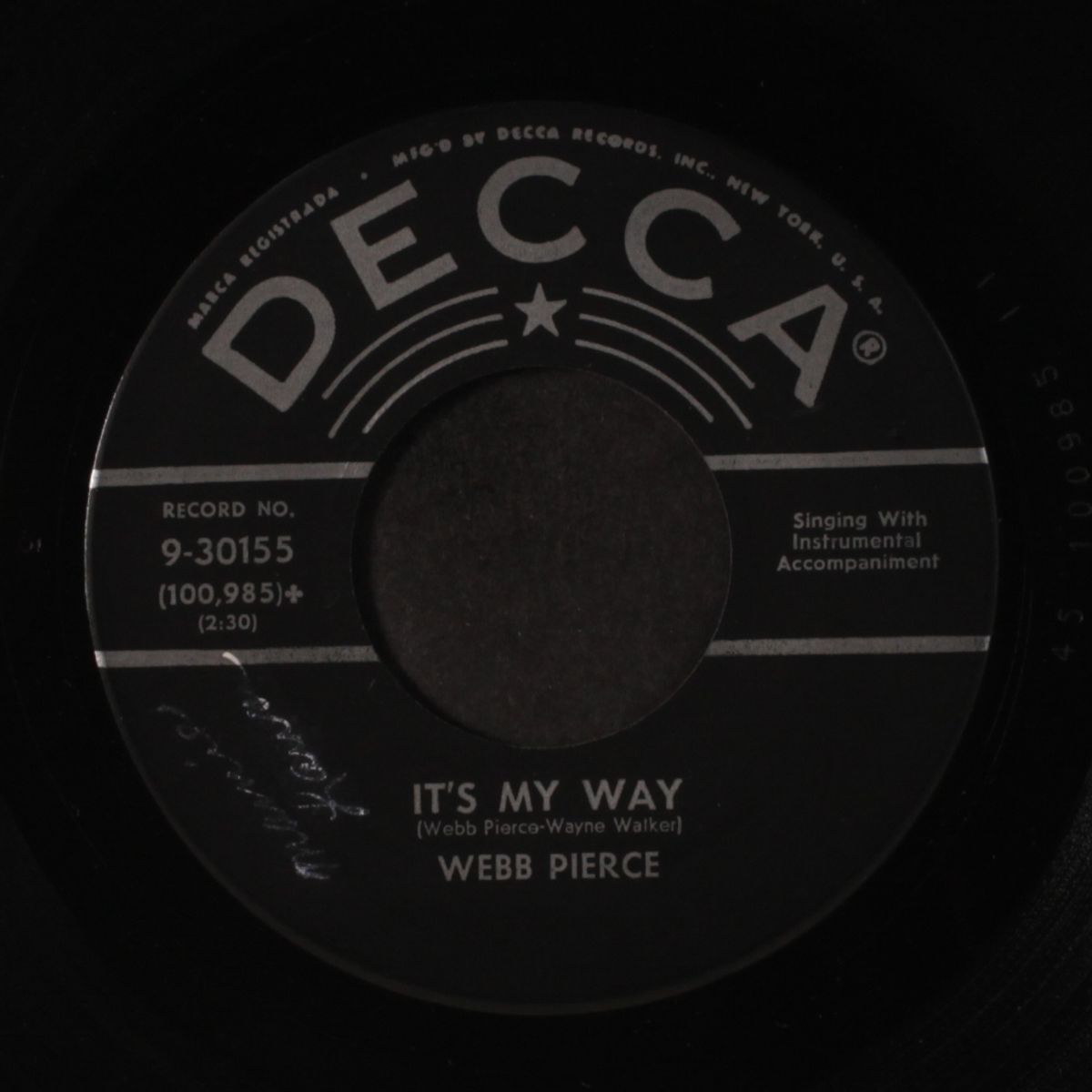 i'm tired / it's my way by WEBB PIERCE