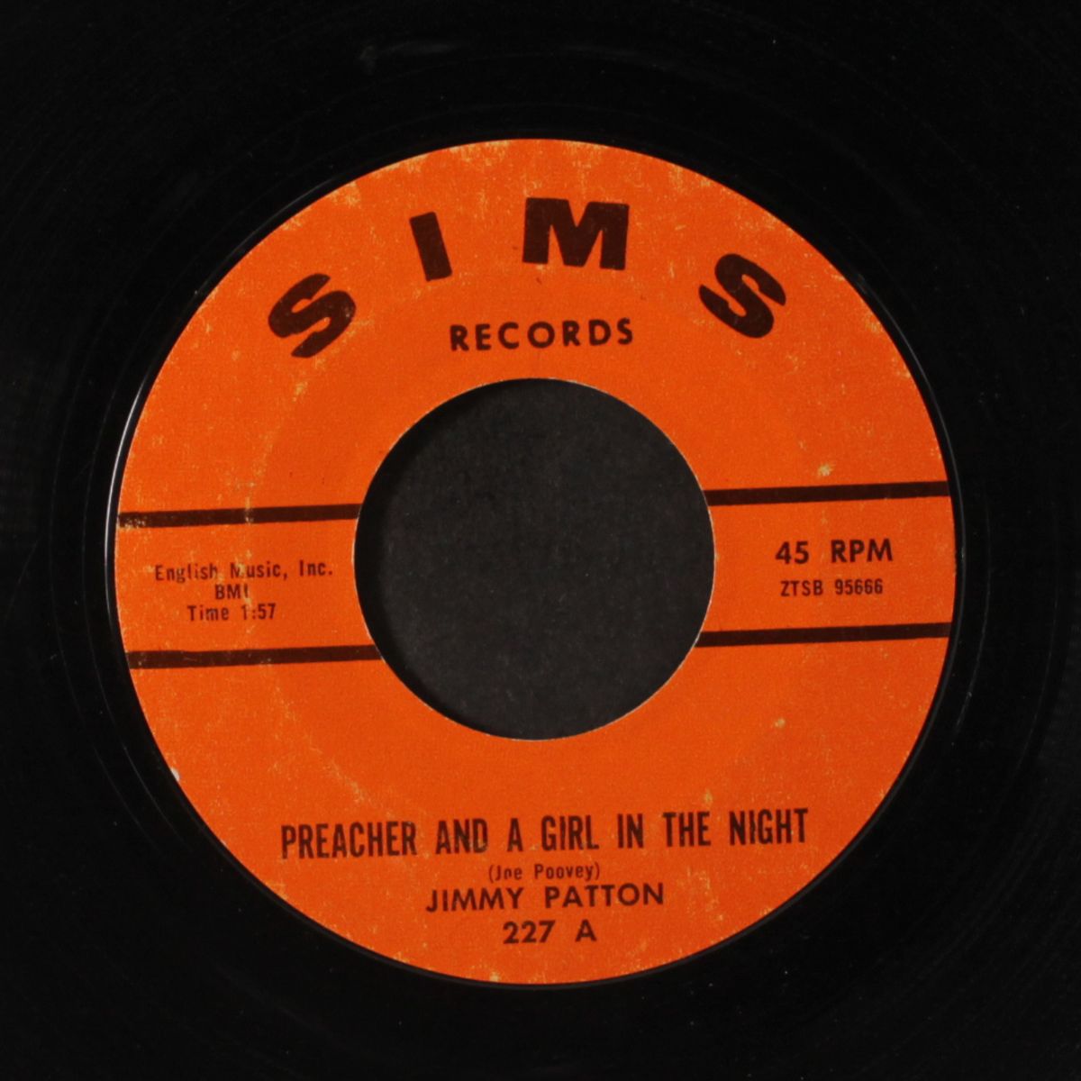 preacher and a girl in the night / blue darling by JIMMY PATTON