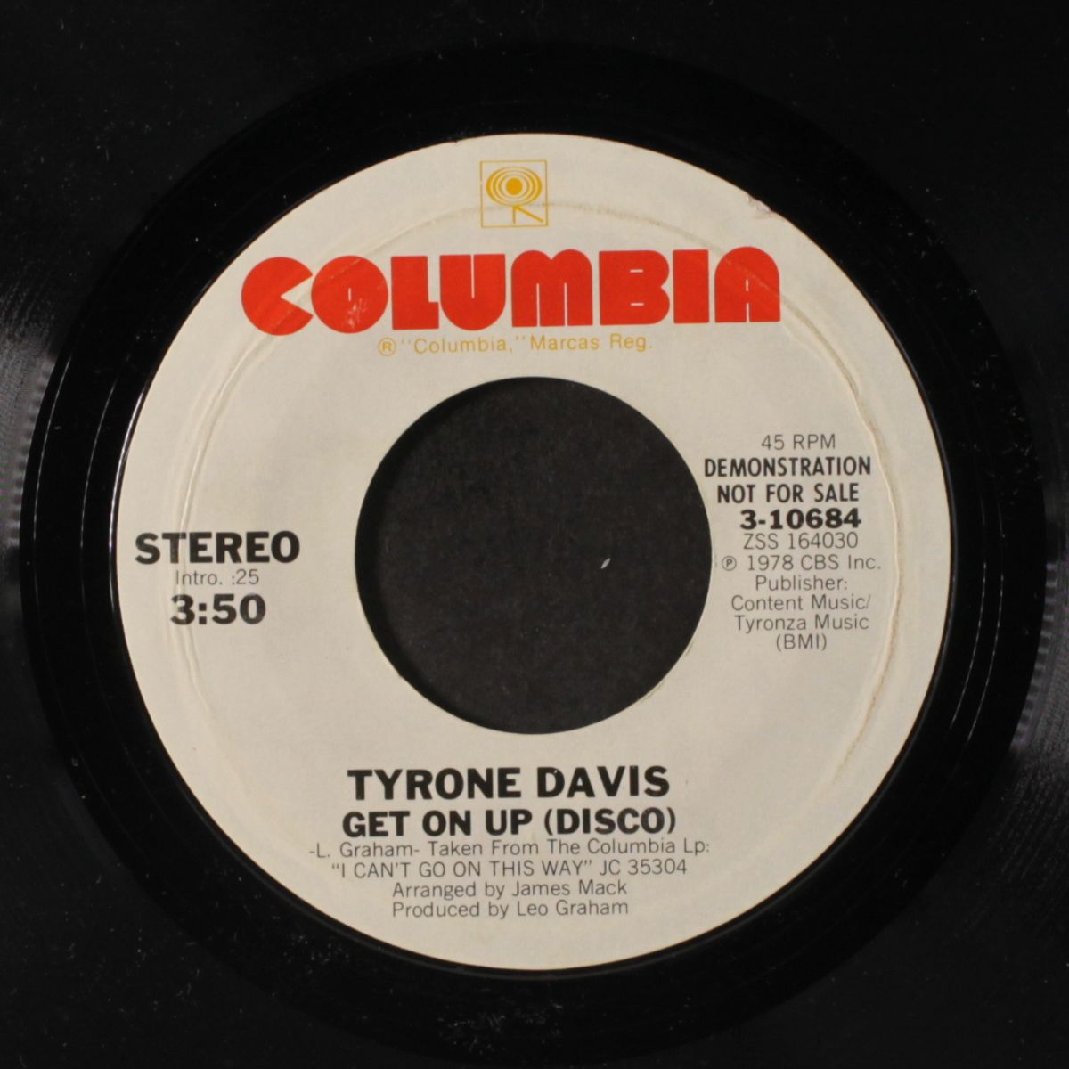 get on up (disco) / mono by TYRONE DAVIS