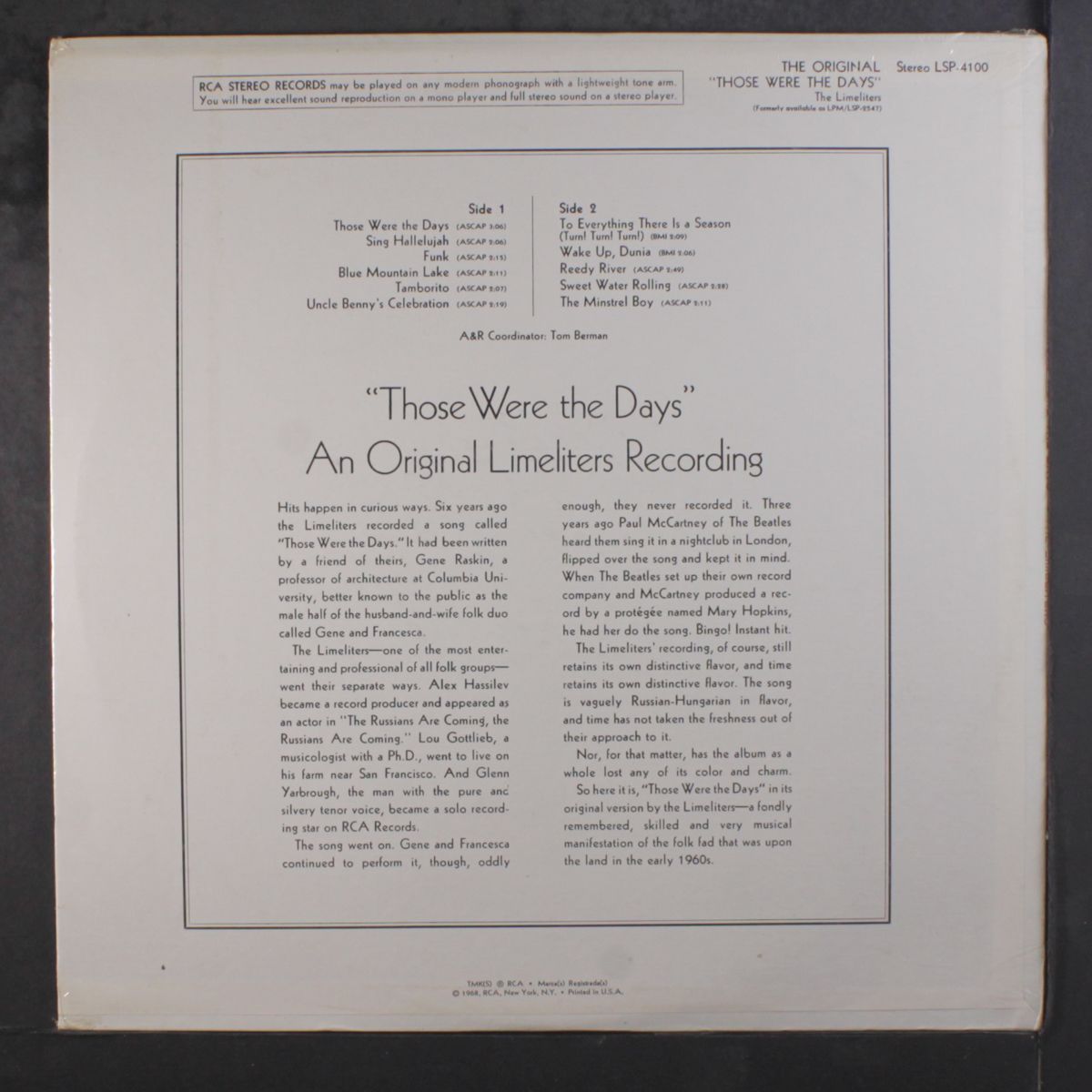 the original those were the days by LIMELITERS