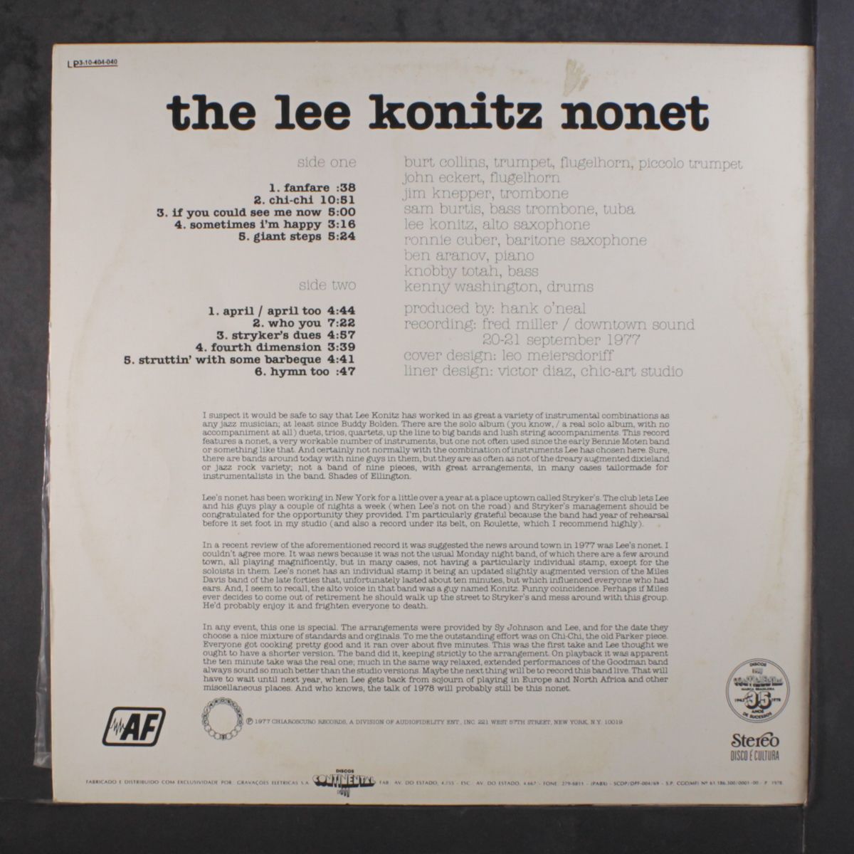 nonet by LEE KONITZ