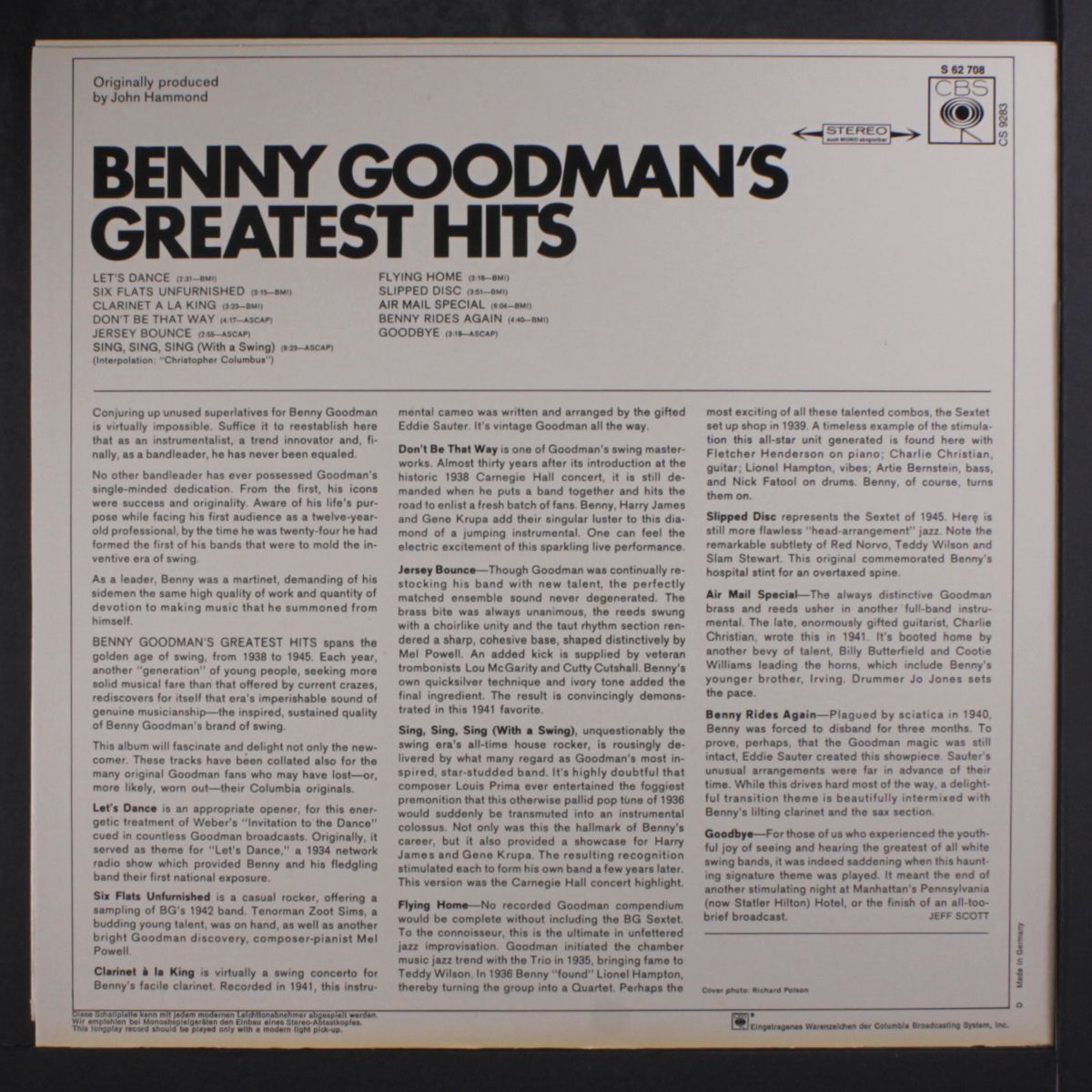 greatest hits by BENNY GOODMAN