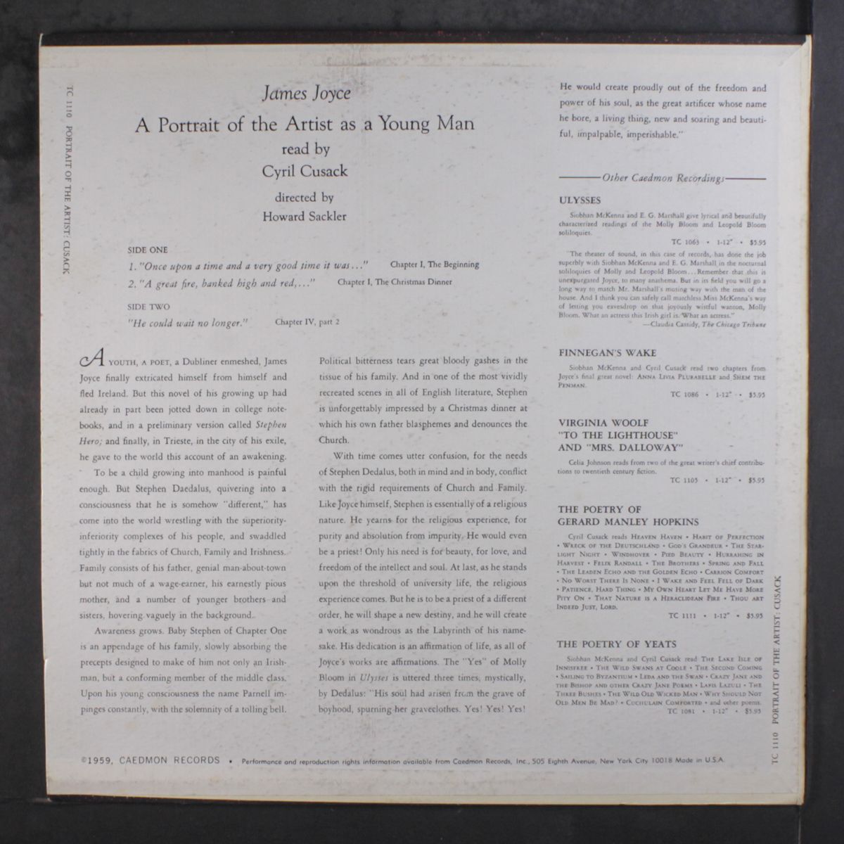 a portrait of the artist as a young man by CYRIL CUSACK