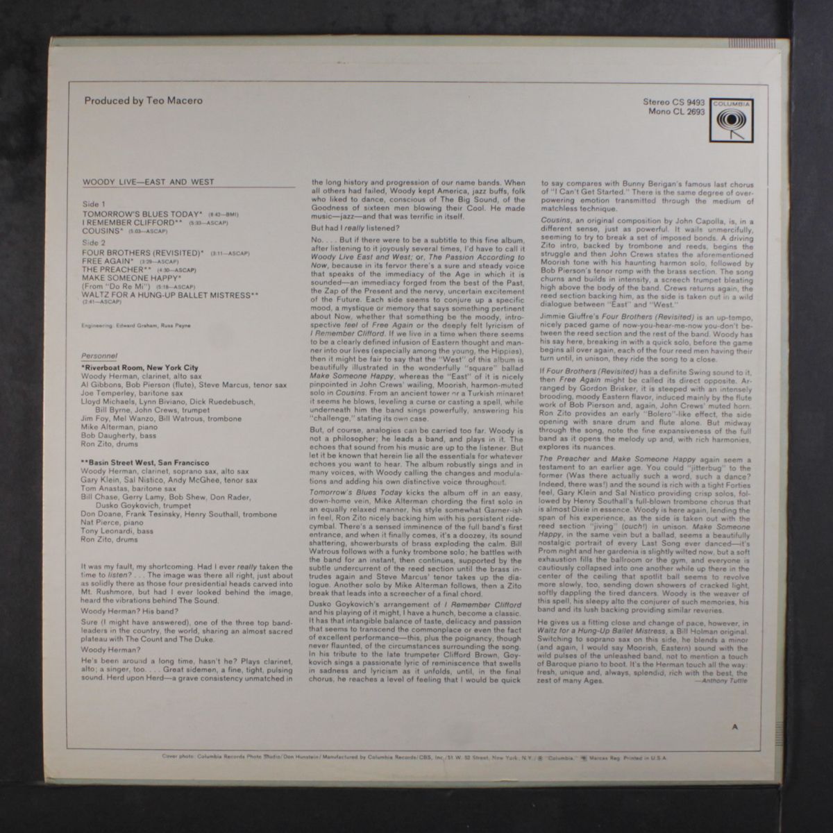 woody live, east and west by WOODY HERMAN