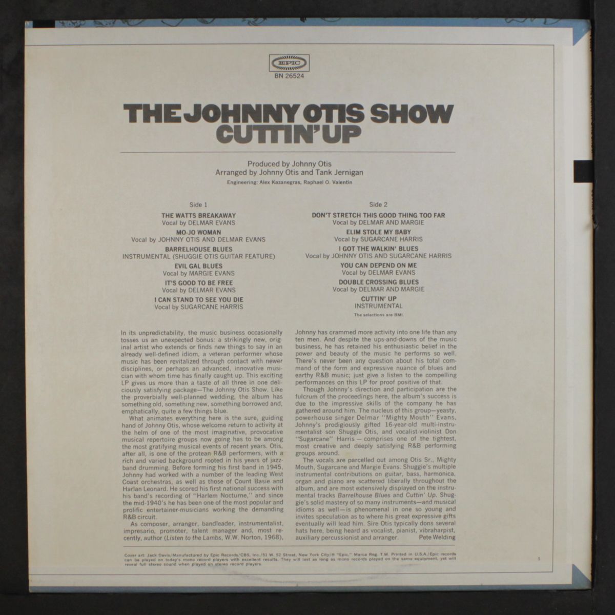 cuttin' up by JOHNNY OTIS