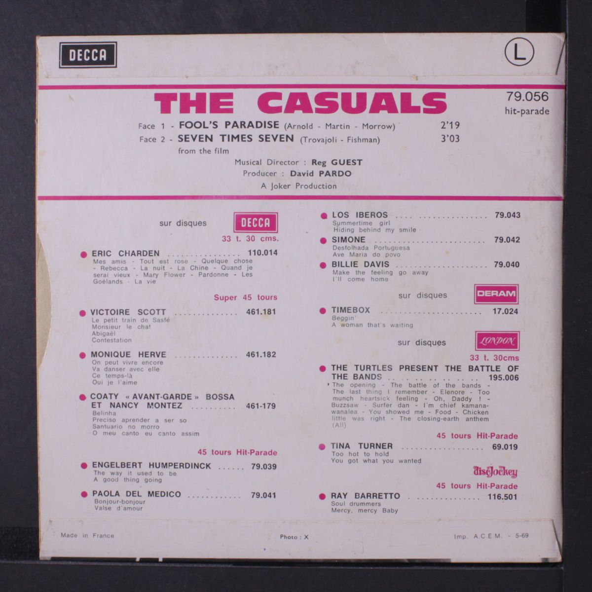 fool's paradise / seven times seven by CASUALS