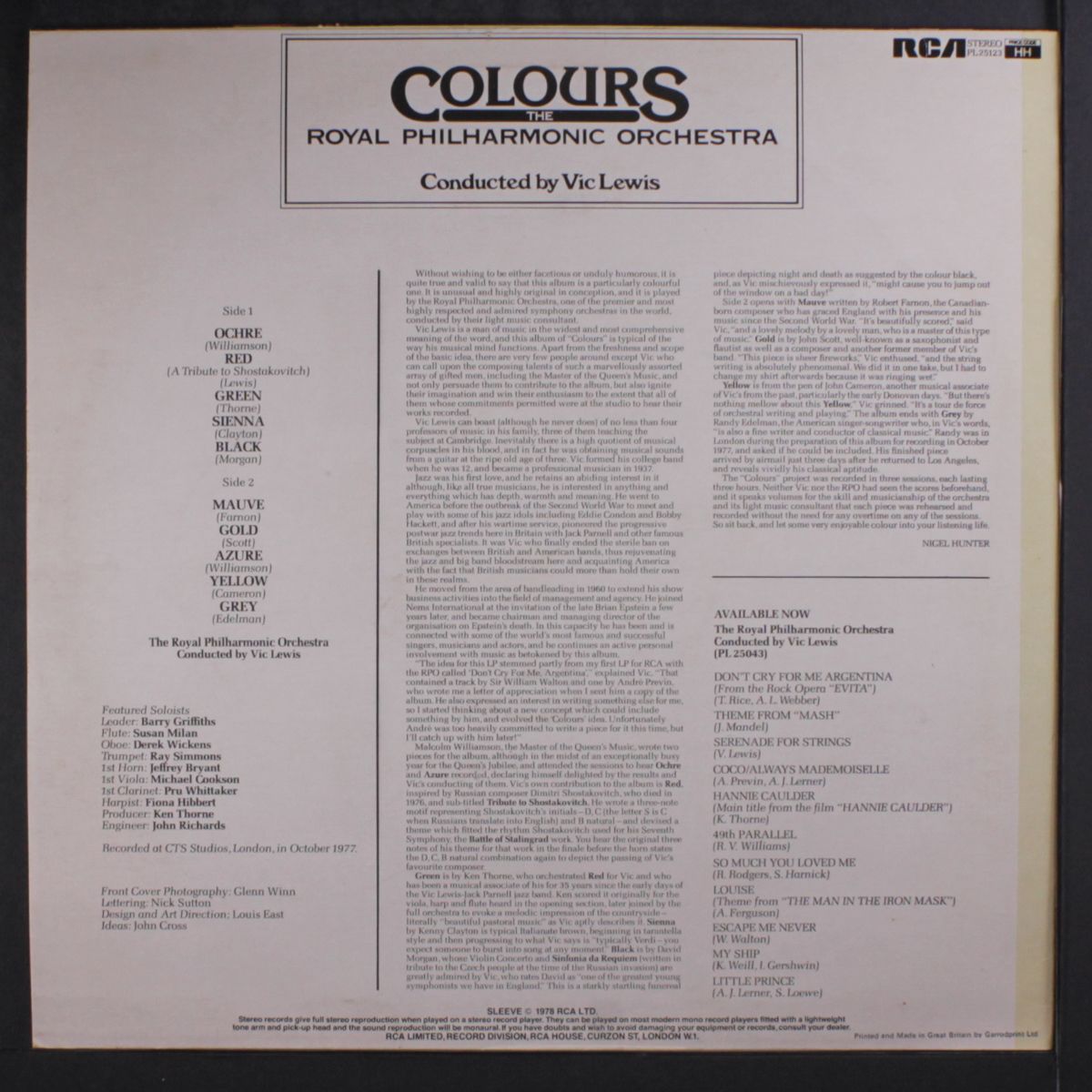 colours by ROYAL PHILHARMONIC ORCHESTRA