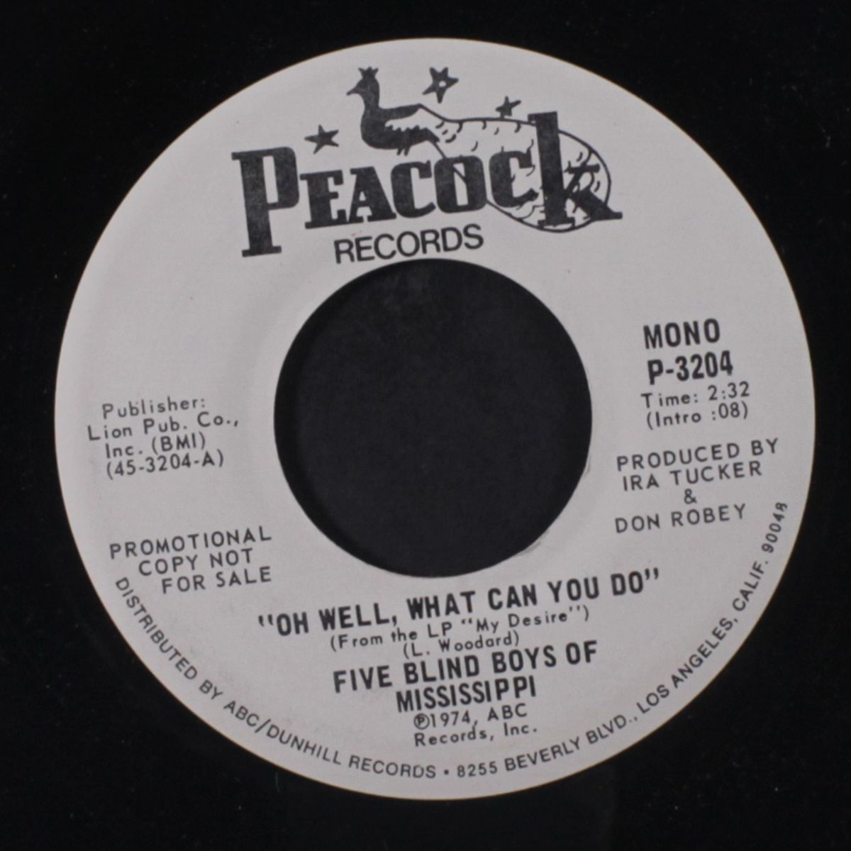 oh well, what can you do / mono by FIVE BLIND BOYS OF MISSISSIPPI
