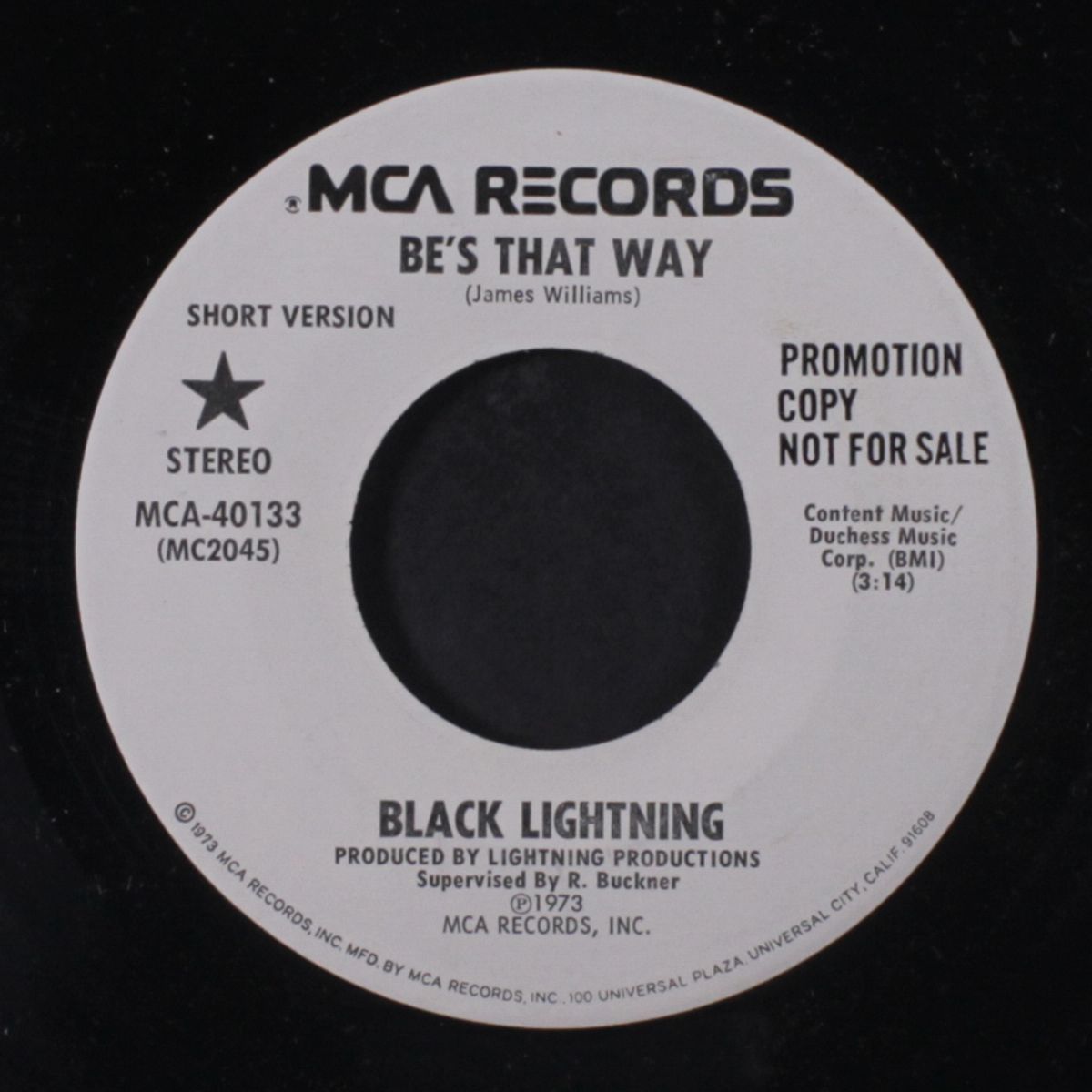be's that way / short by BLACK LIGHTNING