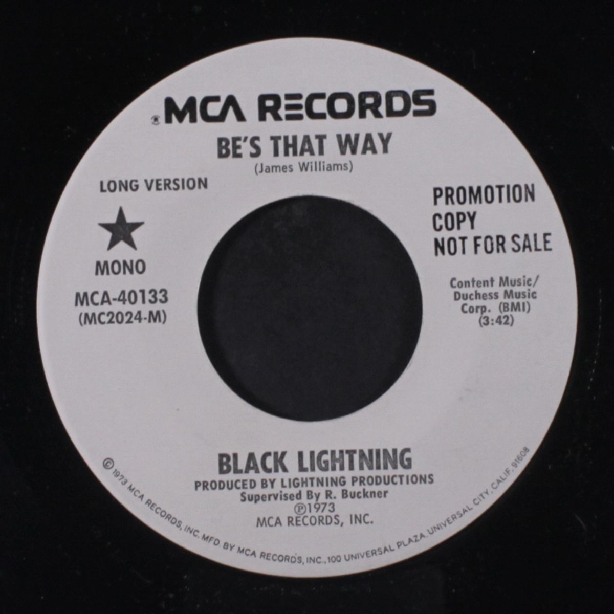 be's that way / short by BLACK LIGHTNING