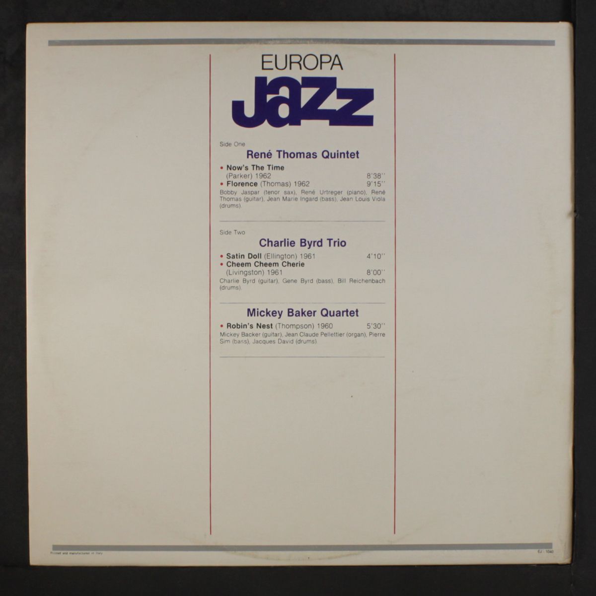 europa jazz by VARIOUS