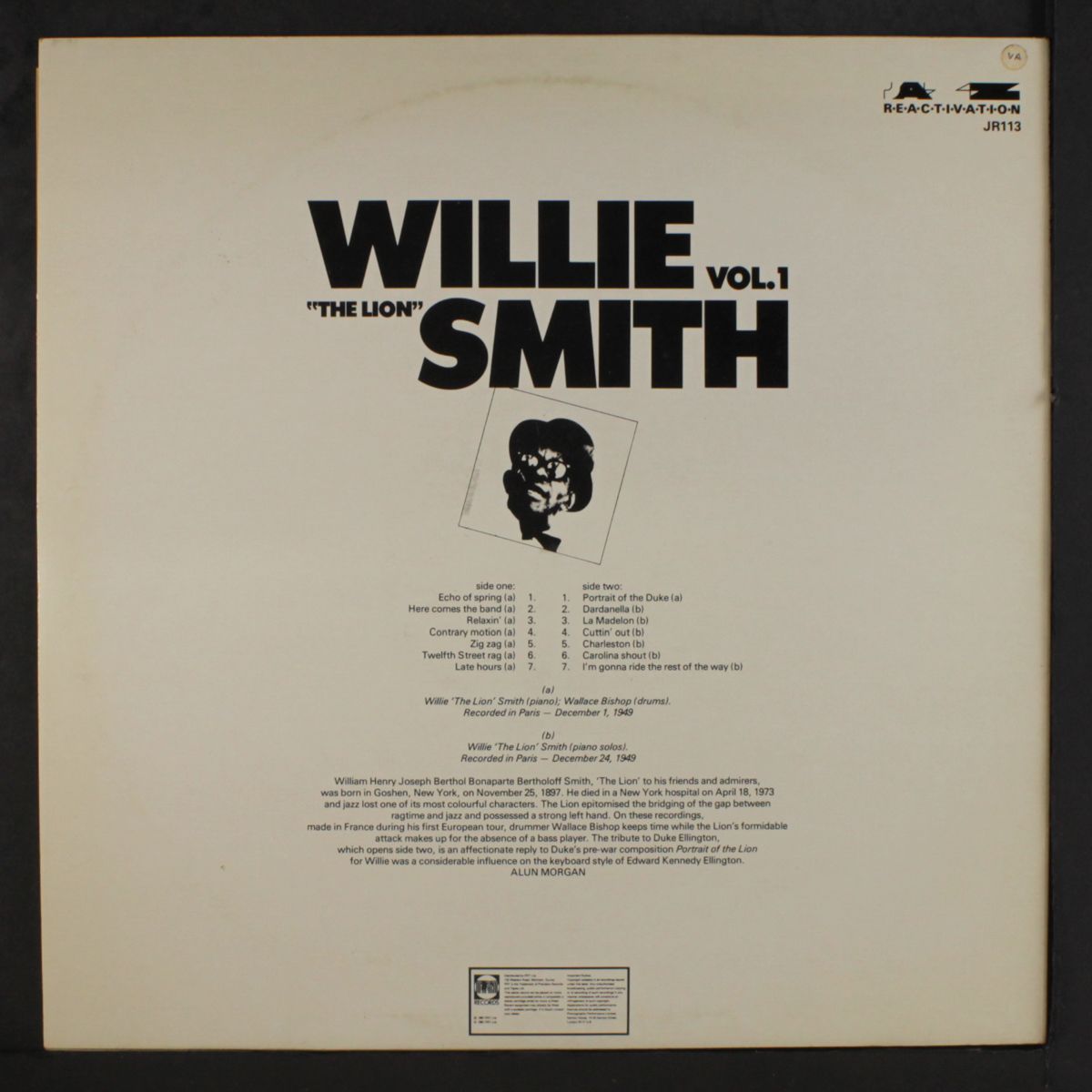 volume 1 by WILLIE 'THE LION' SMITH