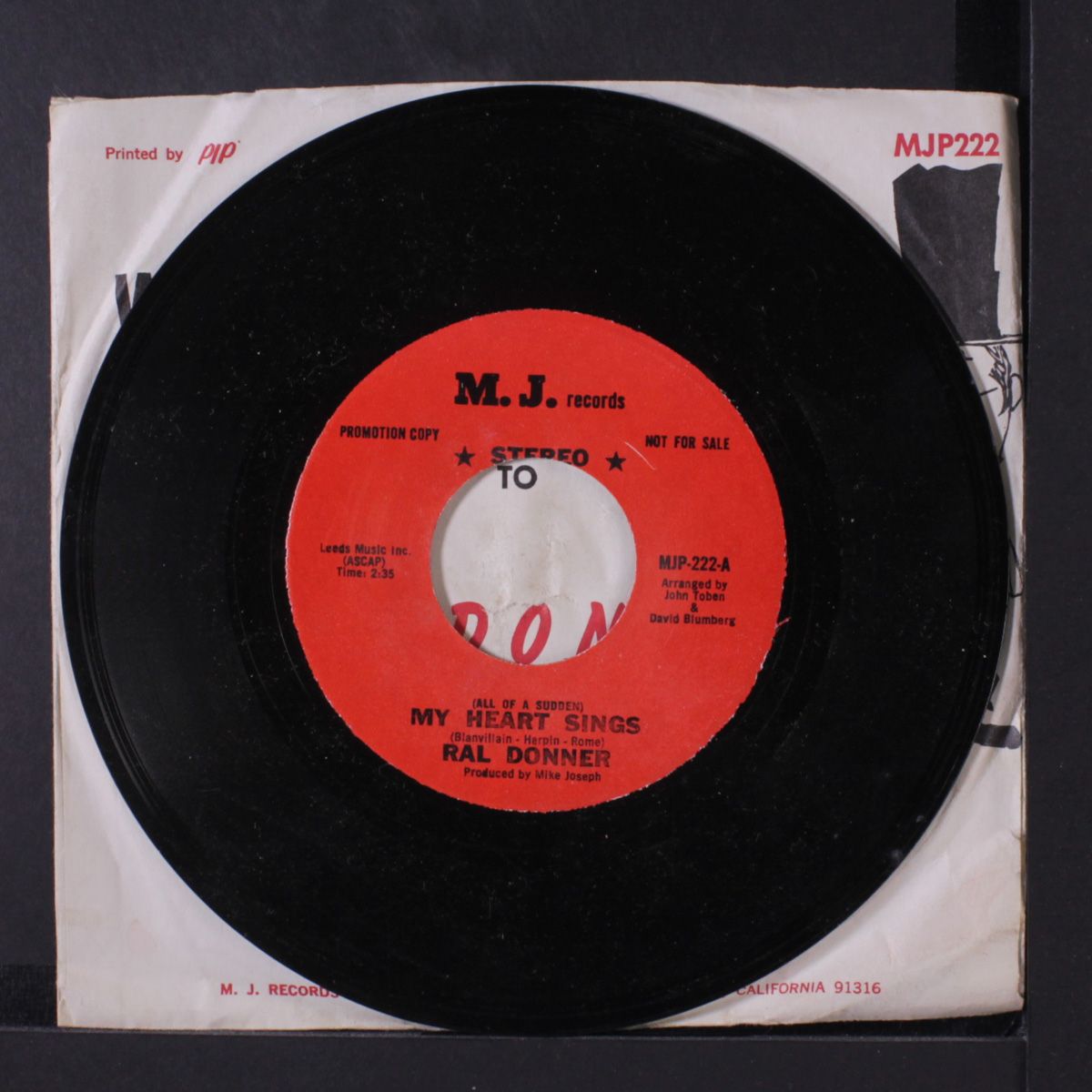 my heart sings / lovin place by RAL DONNER