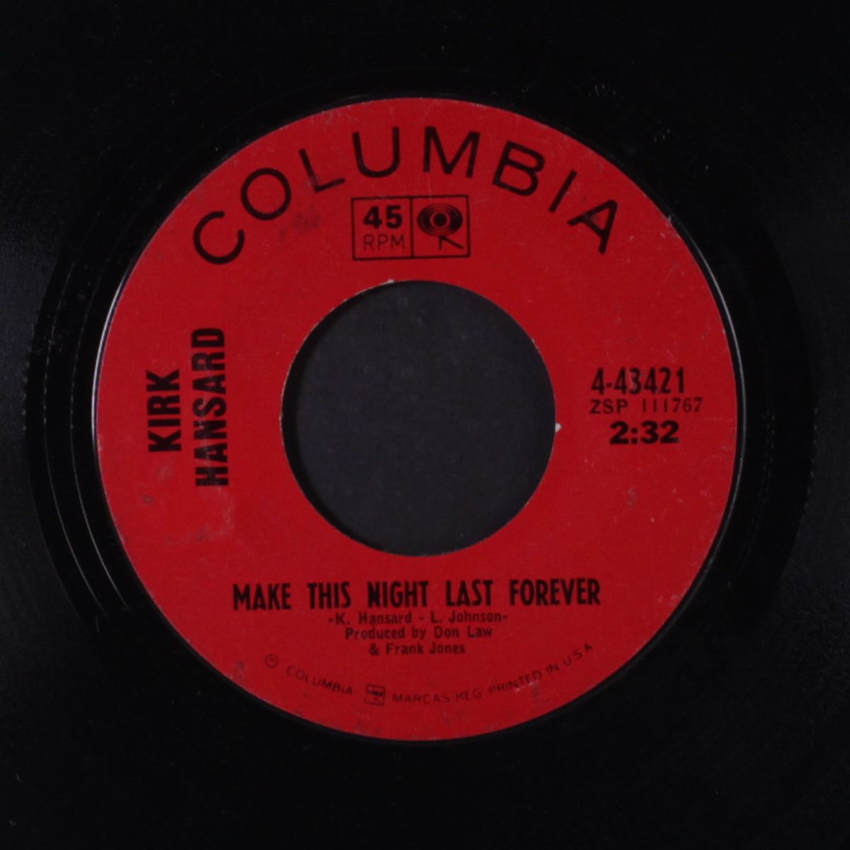 draggin' the river / make this night last forever by KIRK HANSARD