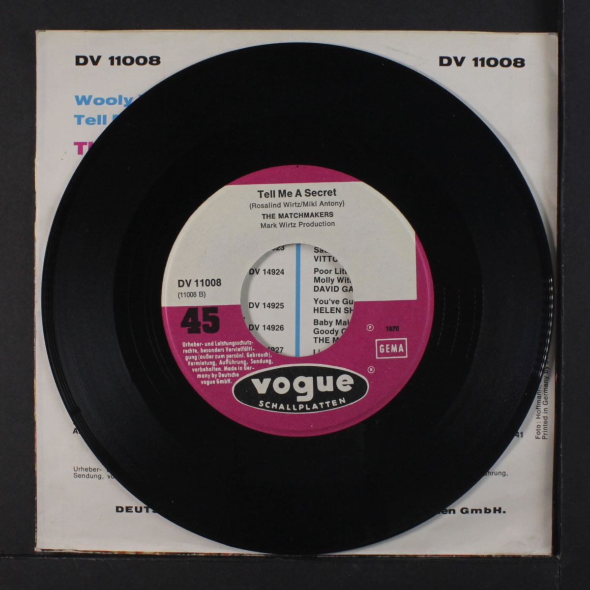 wooly wooly watsgong / tell me a secret by MATCHMAKERS