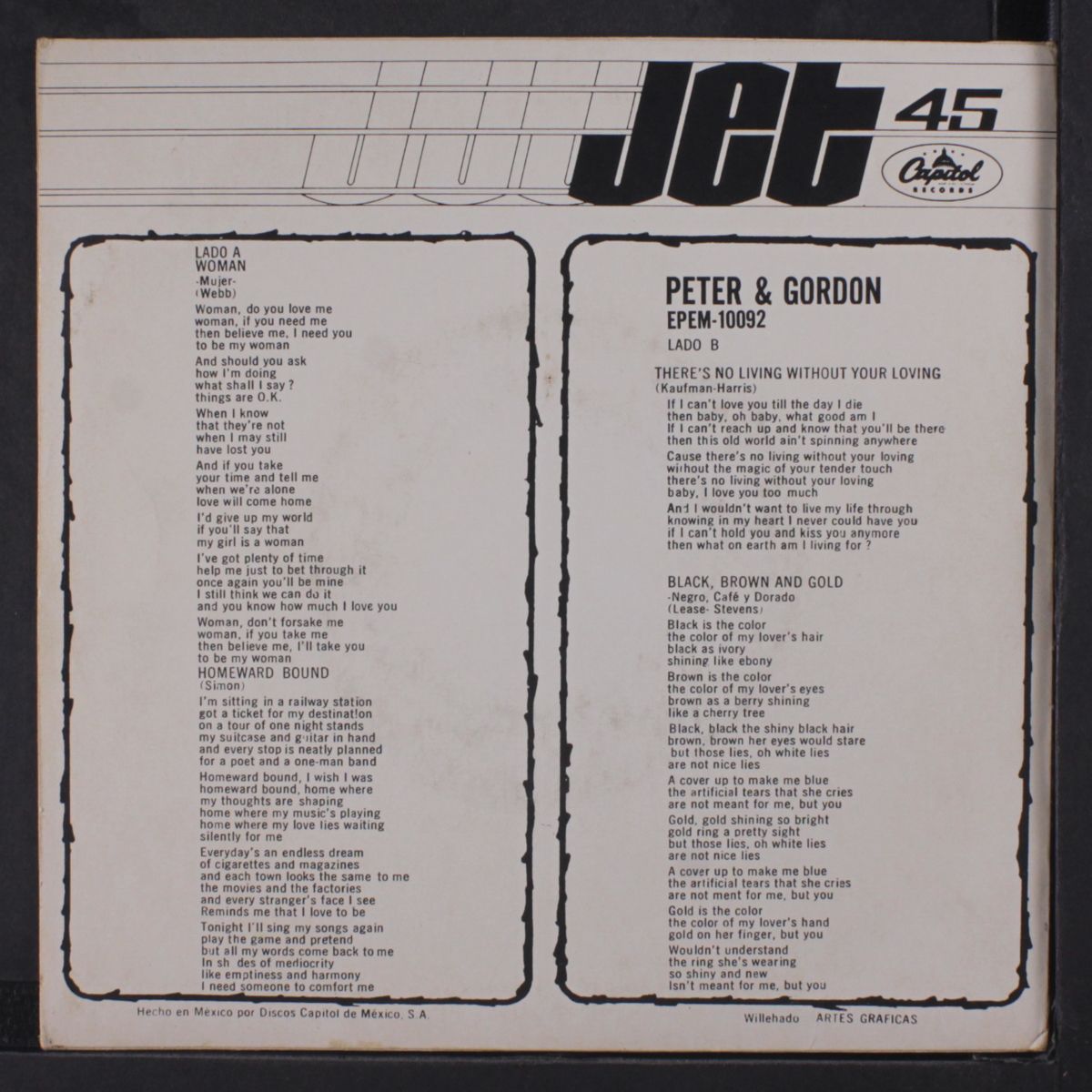 woman ep by PETER & GORDON