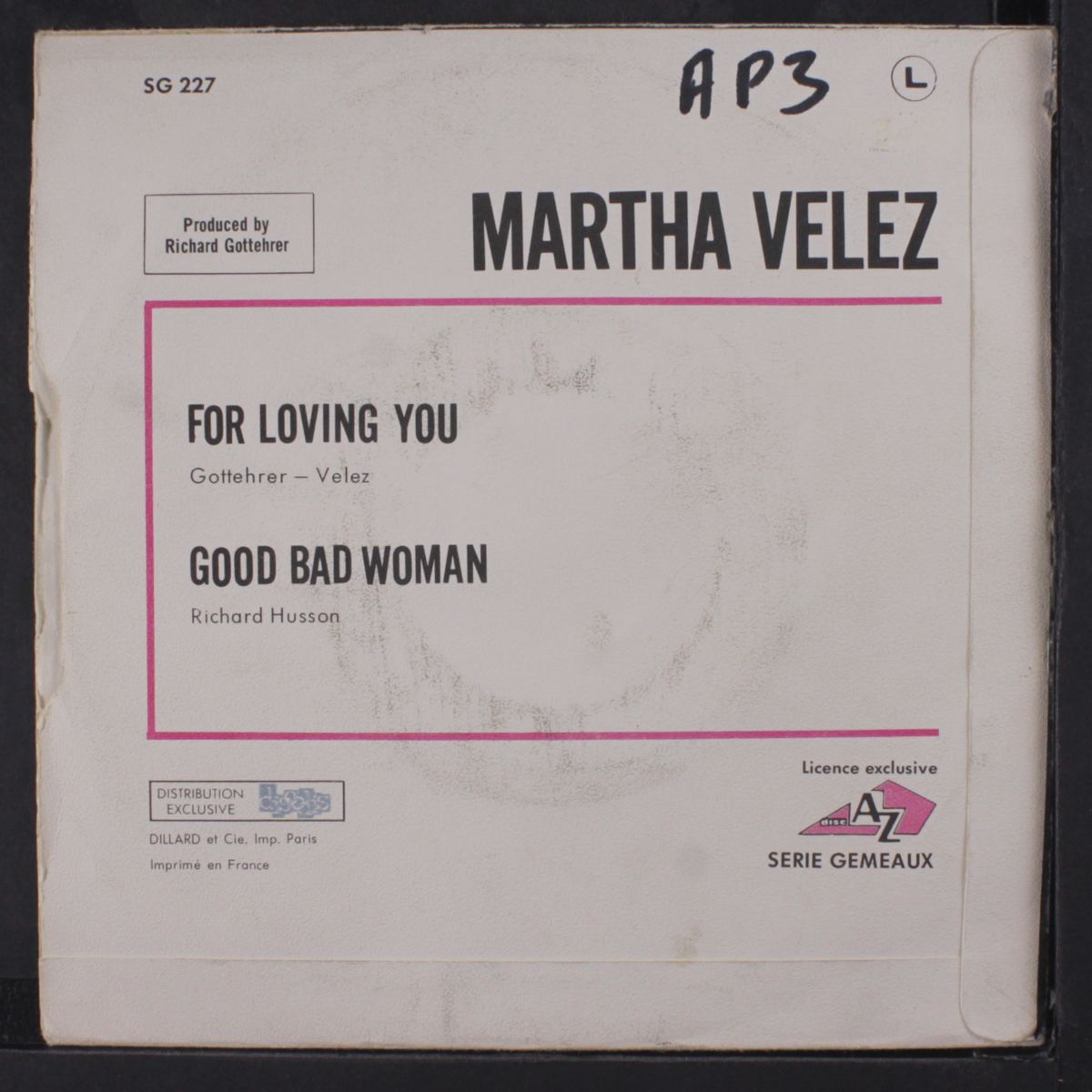 for loving you / good bad woman by MARTHA VELEZ