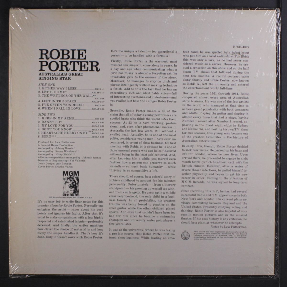 australia's great singing star by ROBIE PORTER