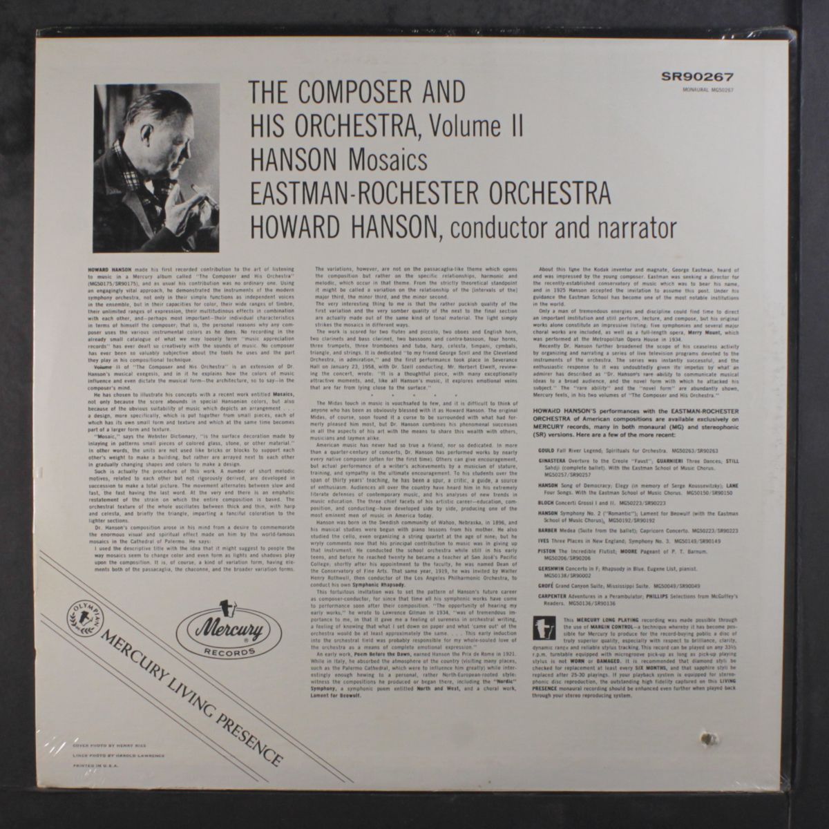 the composer and his orchestra, vol. 2 by HOWARD HANSON
