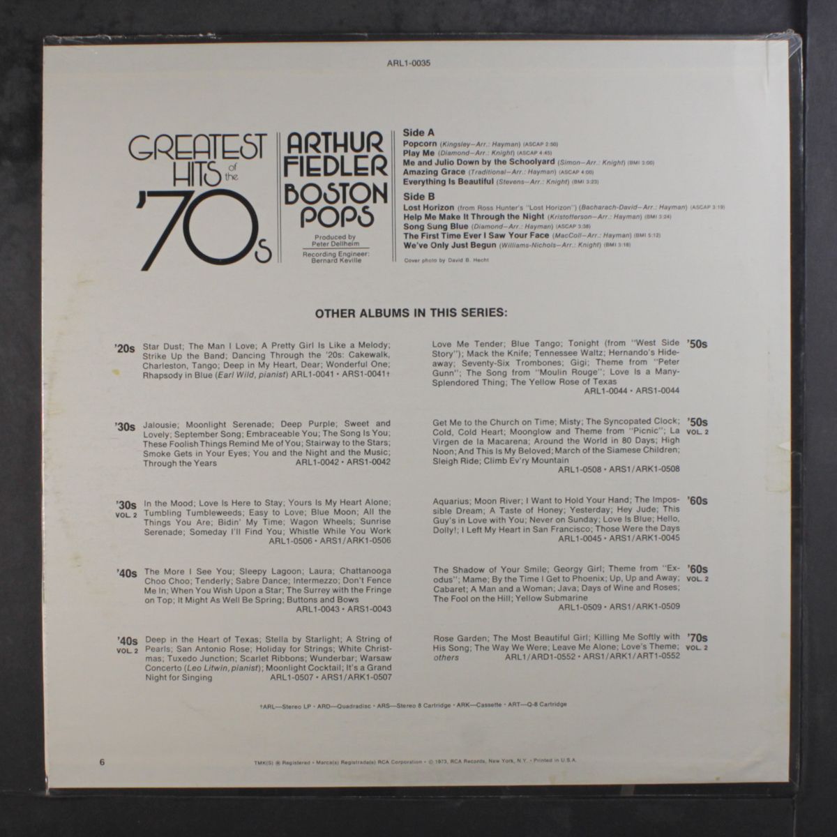 greatest hits of the '70's by ARTHUR FIEDLER & BOSTON POPS