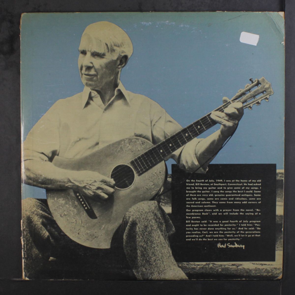 a visit with by CARL SANDBURG