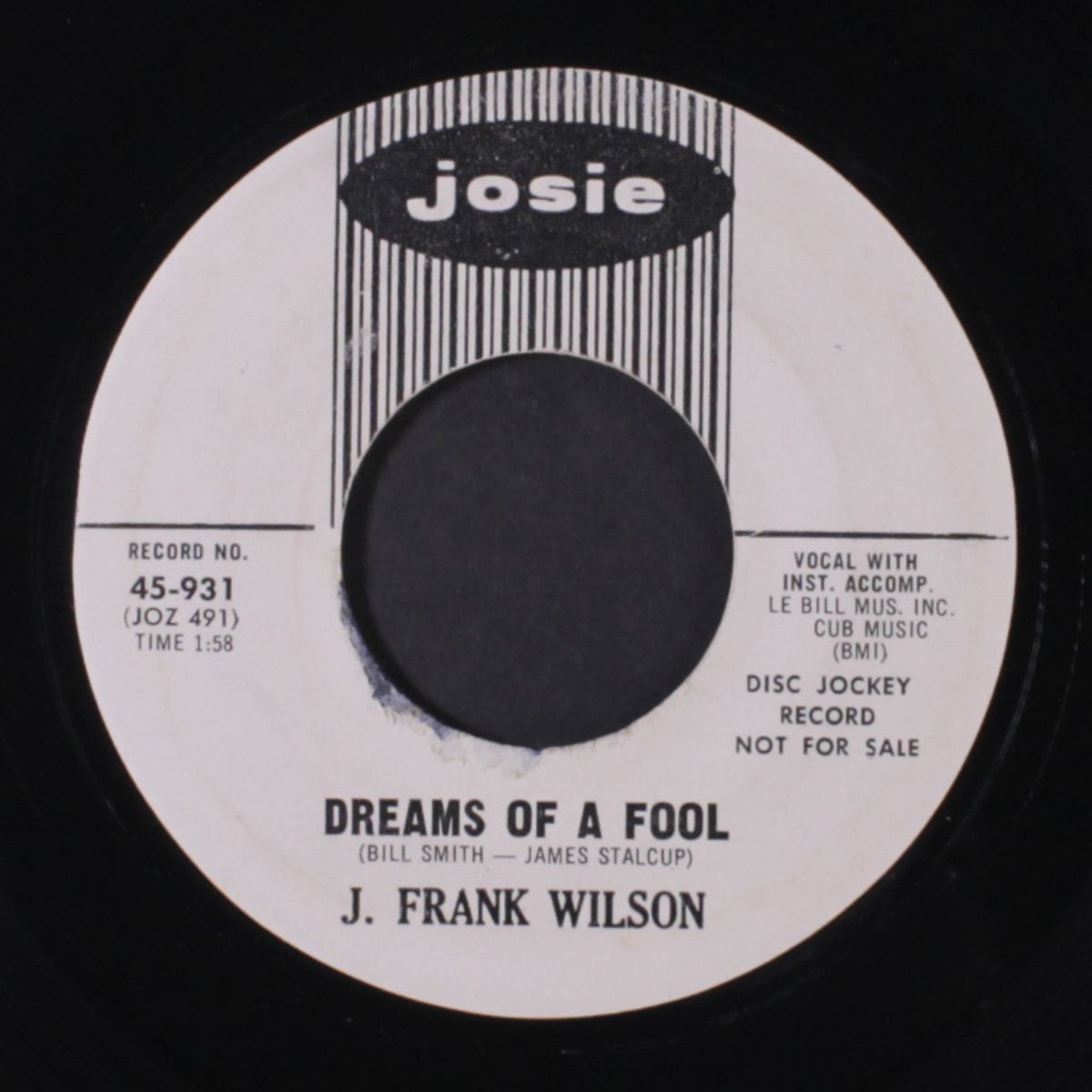 dreams of a fool / open your eyes by J. FRANK WILSON