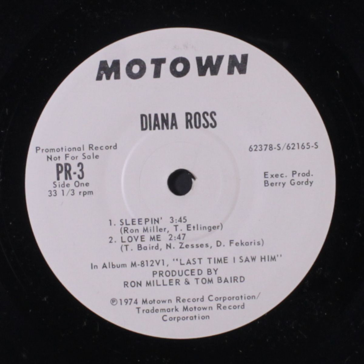 last time i saw him promo sampler by DIANA ROSS