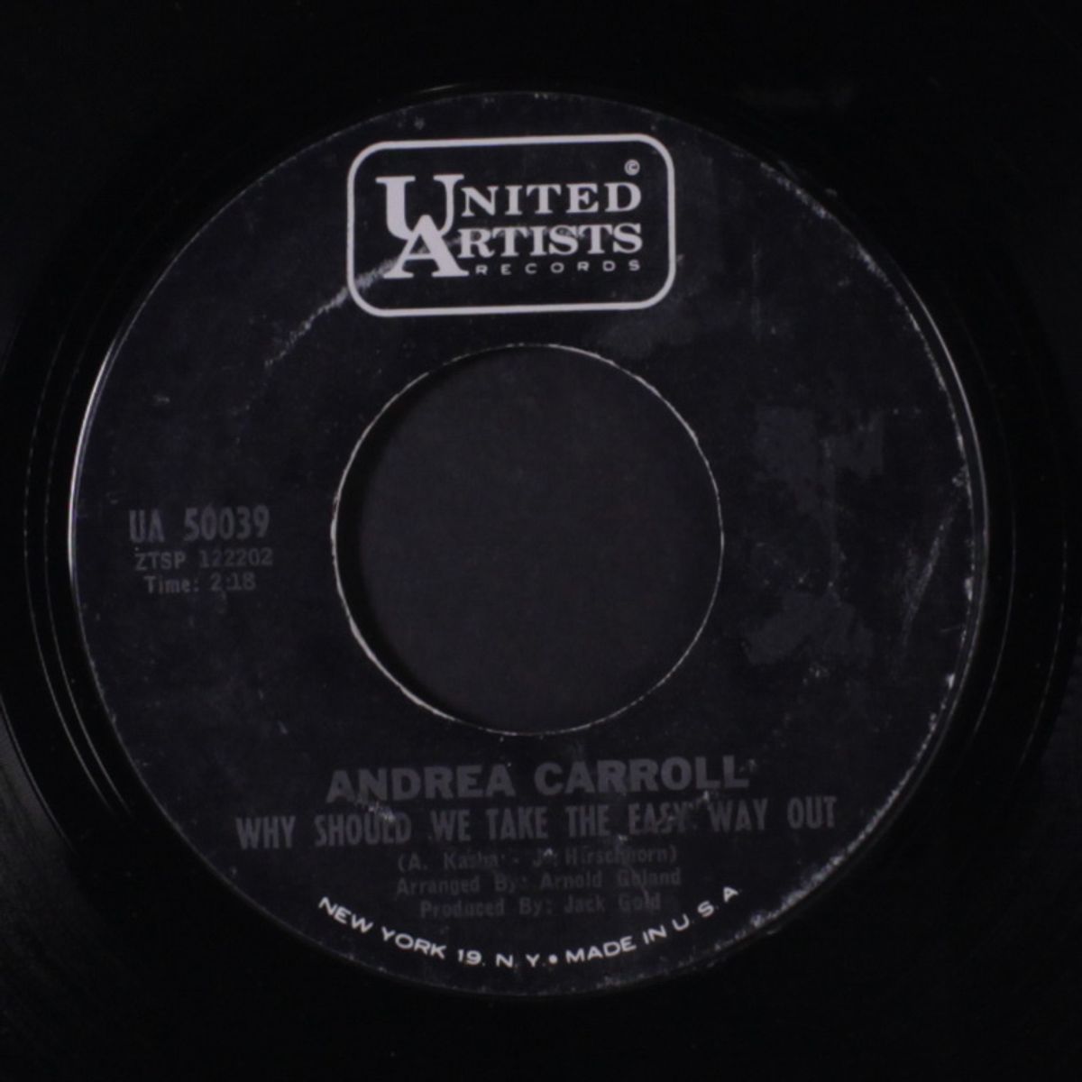 hey, beach boy / why should we take the easy way out by ANDREA CARROLL