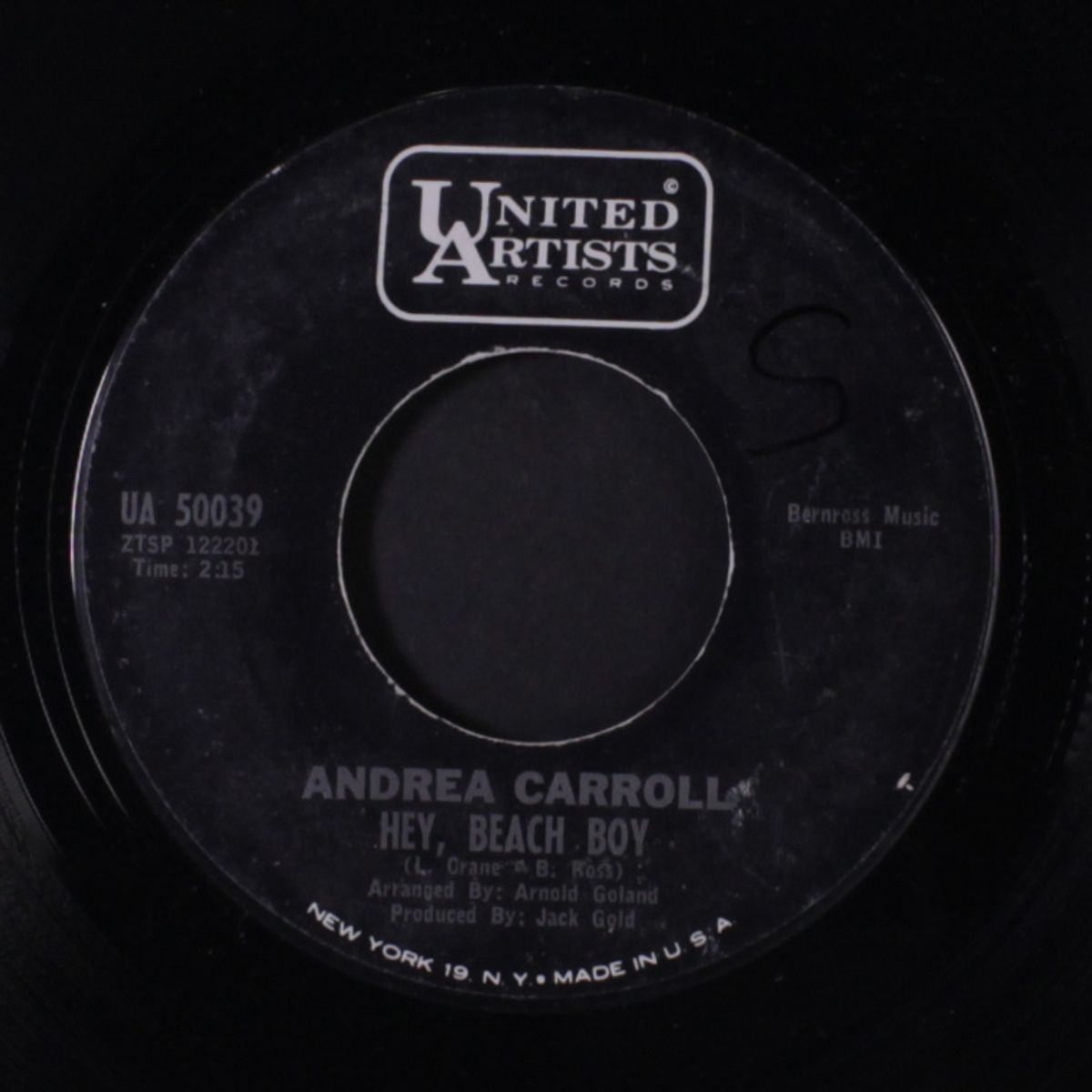 hey, beach boy / why should we take the easy way out by ANDREA CARROLL